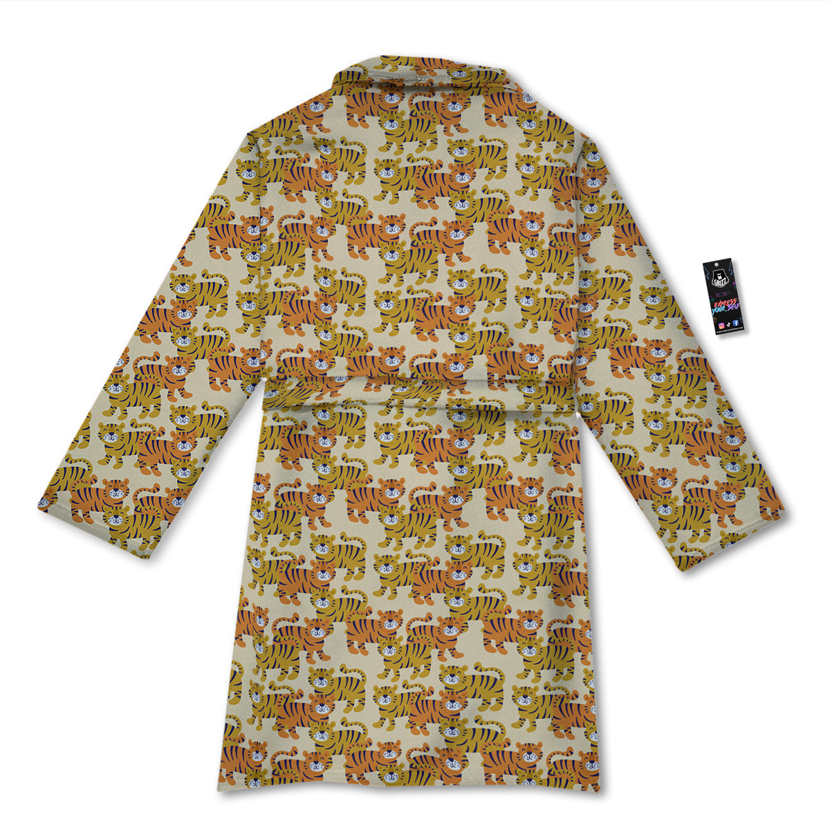 Tiger Cute Print Pattern Bathrobe-grizzshop