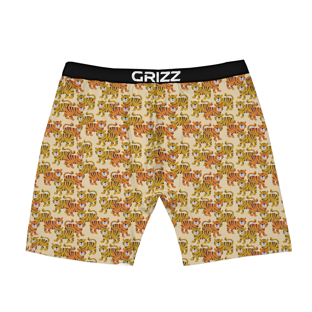 Tiger Cute Print Pattern Boxer Briefs-grizzshop