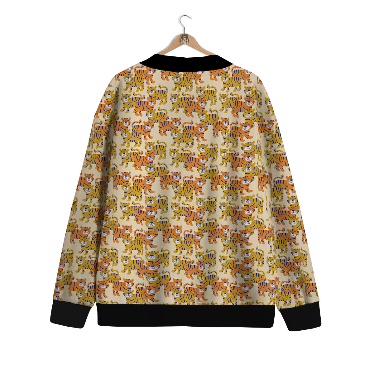 Tiger Cute Print Pattern Cardigan-grizzshop
