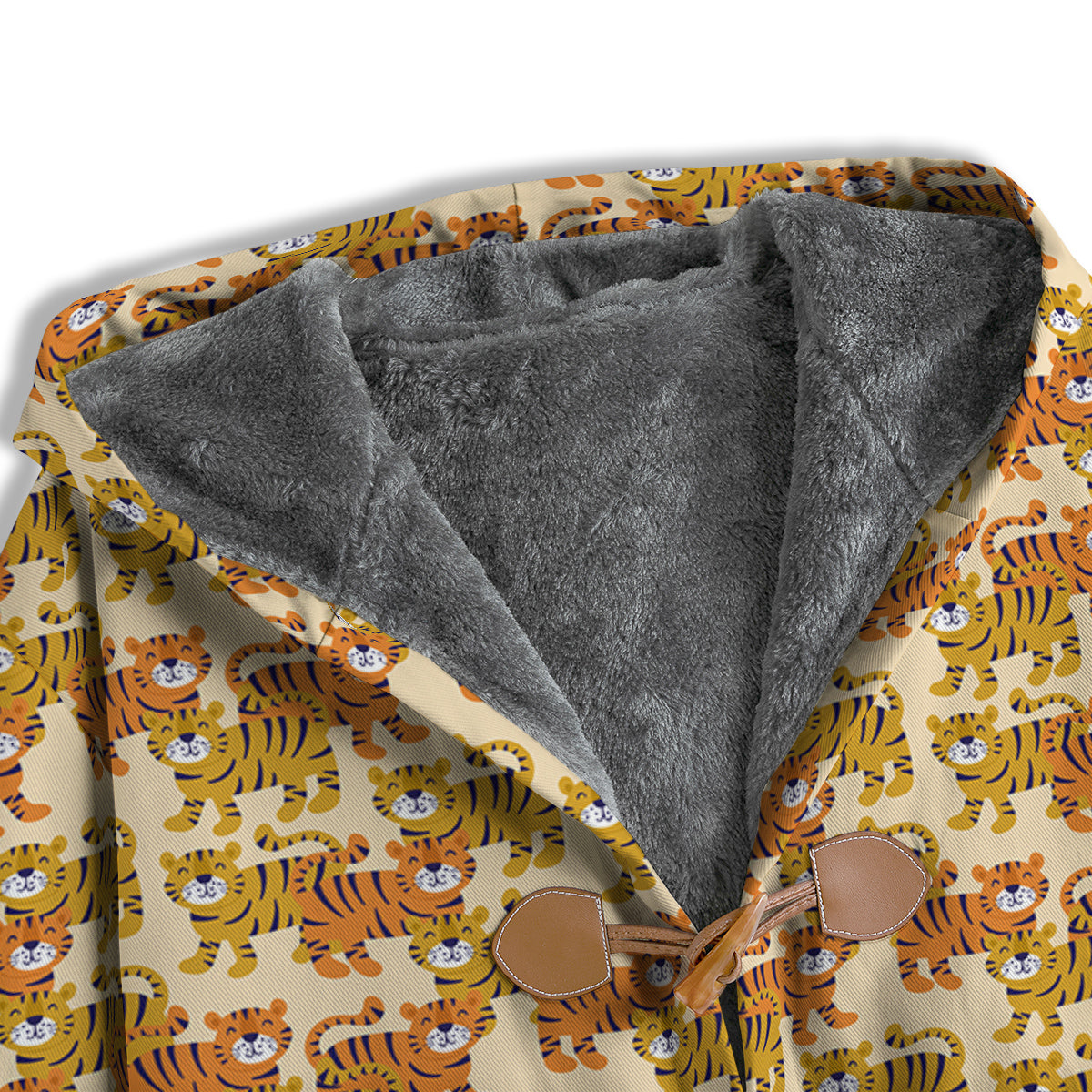 Tiger Cute Print Pattern Men's Windbreaker Jacket-grizzshop
