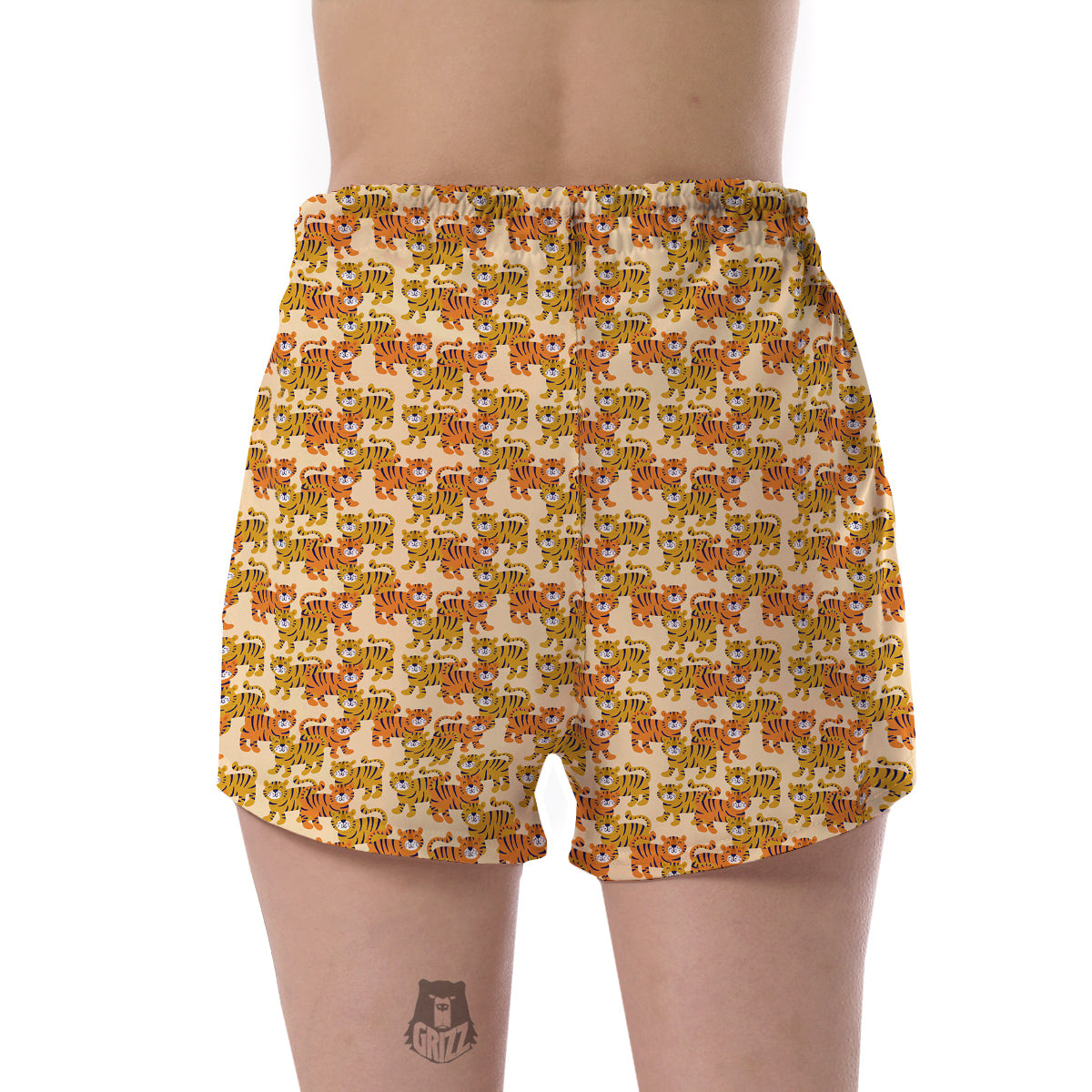 Tiger Cute Print Pattern Women's Shorts-grizzshop
