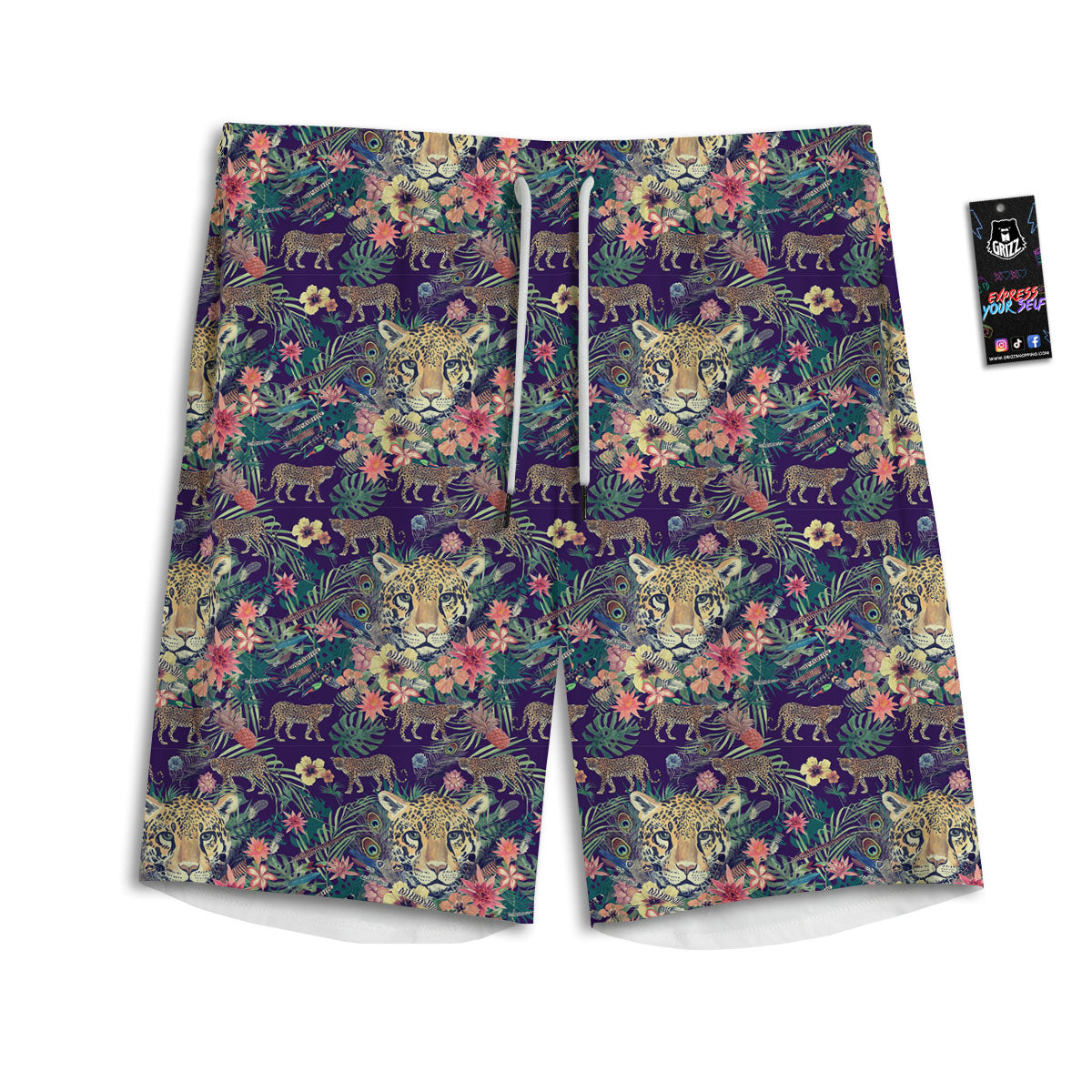 Tribal Maori Print Men's Athletic Shorts