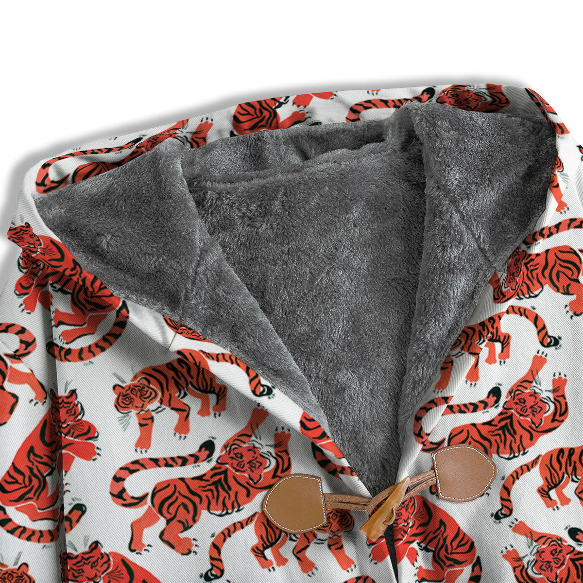 Tiger Gouache Print Pattern Men's Windbreaker Jacket-grizzshop