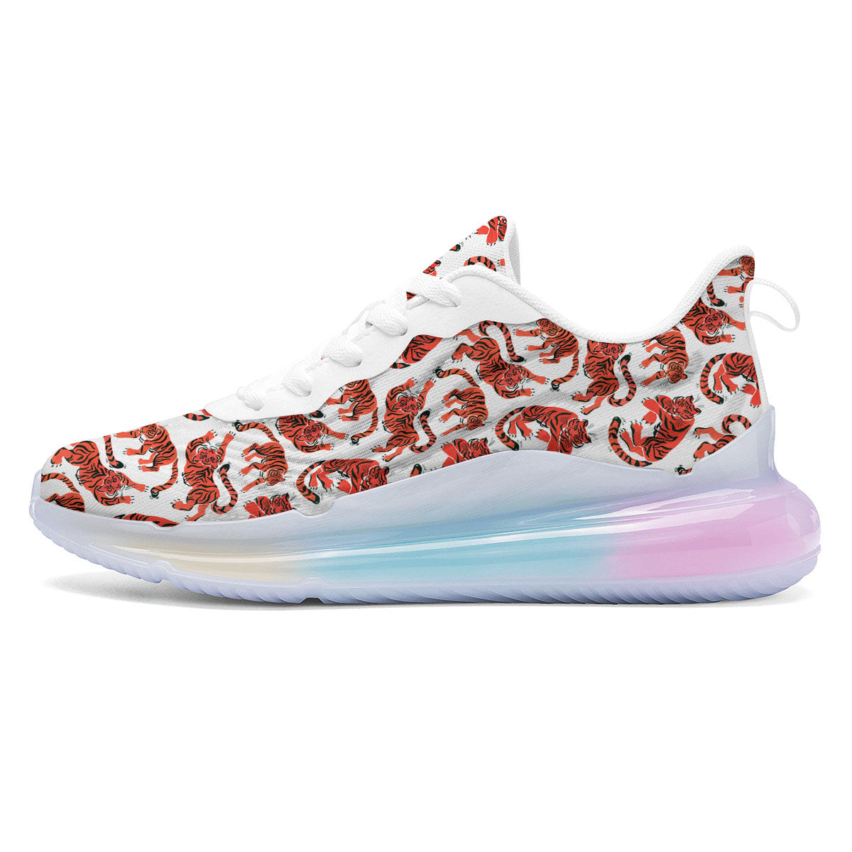 Tiger Gouache Print Pattern Running Sneakers-grizzshop