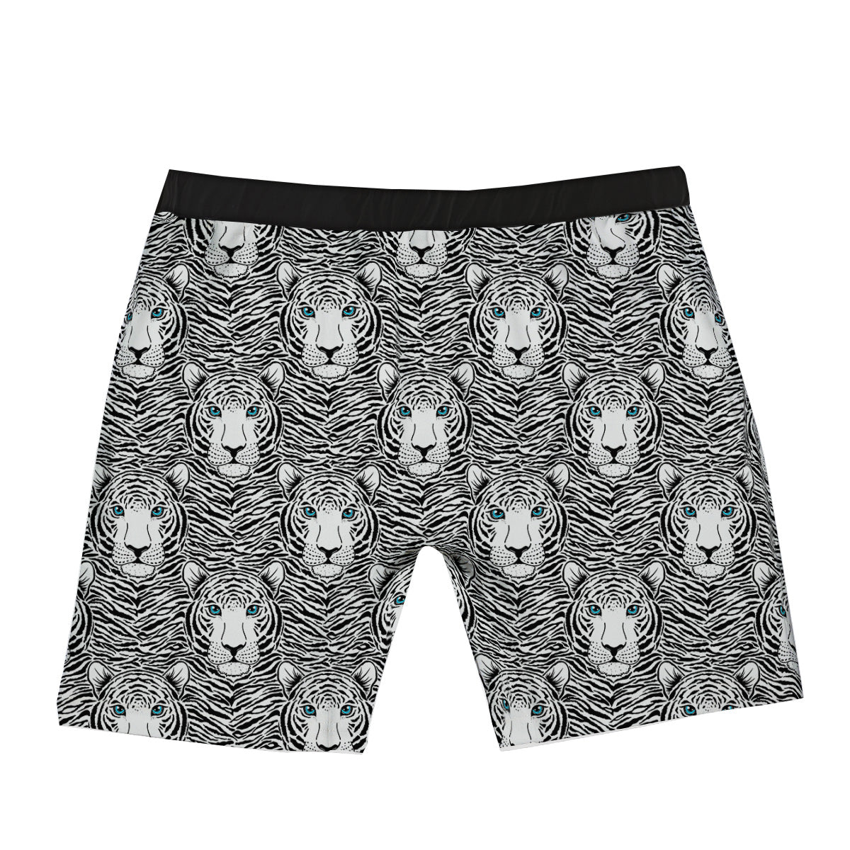 Tiger Head Striped Print Pattern Boxer Briefs-grizzshop