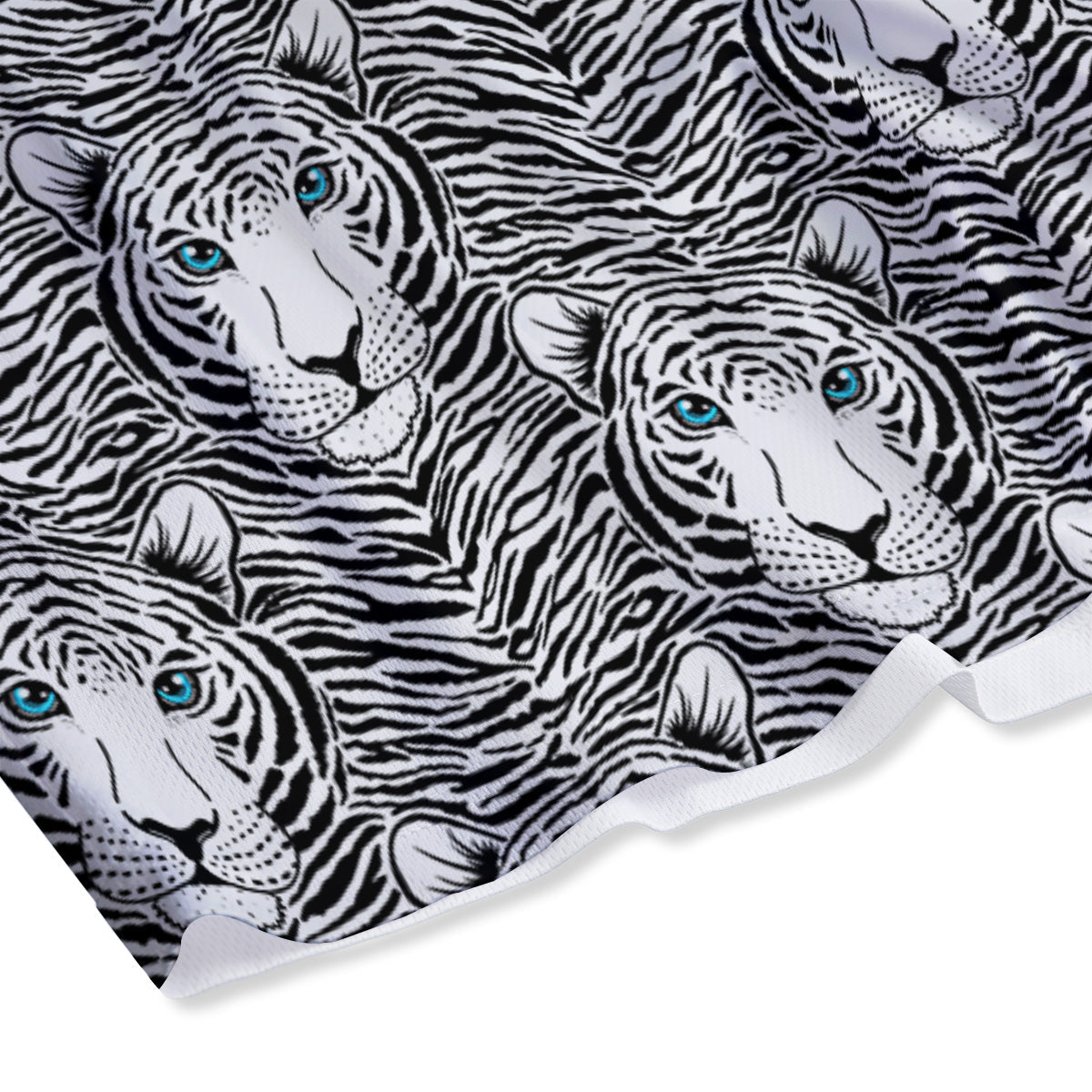 Tiger Head Striped Print Pattern Mesh Shorts-grizzshop