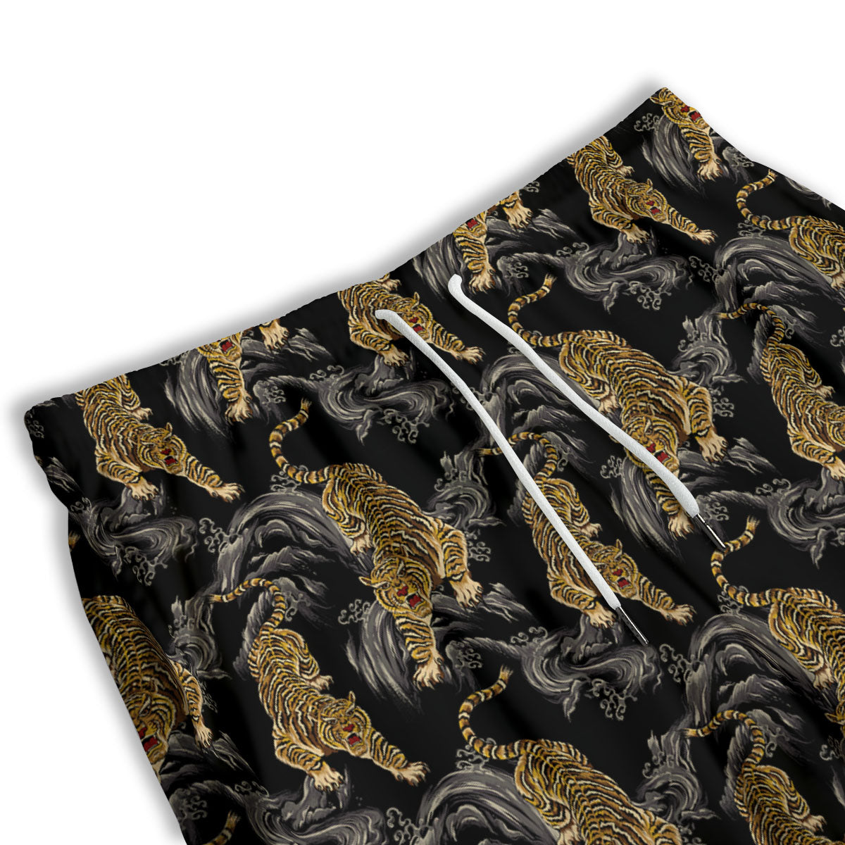 Tiger Japanese Print Pattern Men's Athletic Shorts