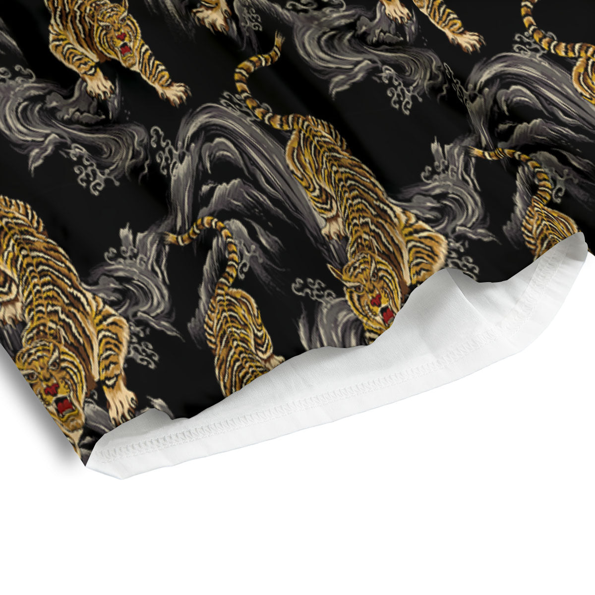 Tiger Japanese Print Pattern Men's Athletic Shorts