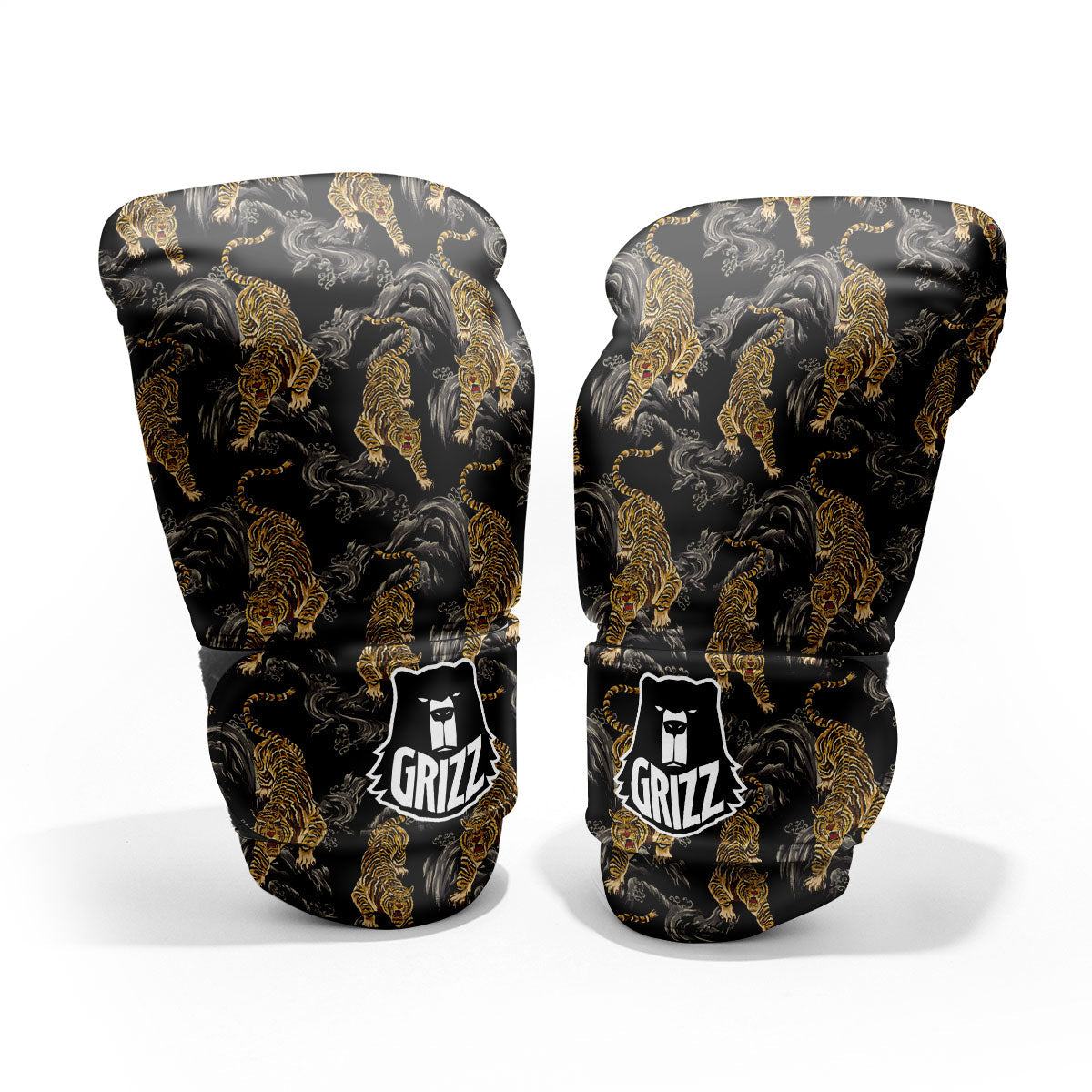 Tiger Japanese Print Pattern Pro Boxing Glove