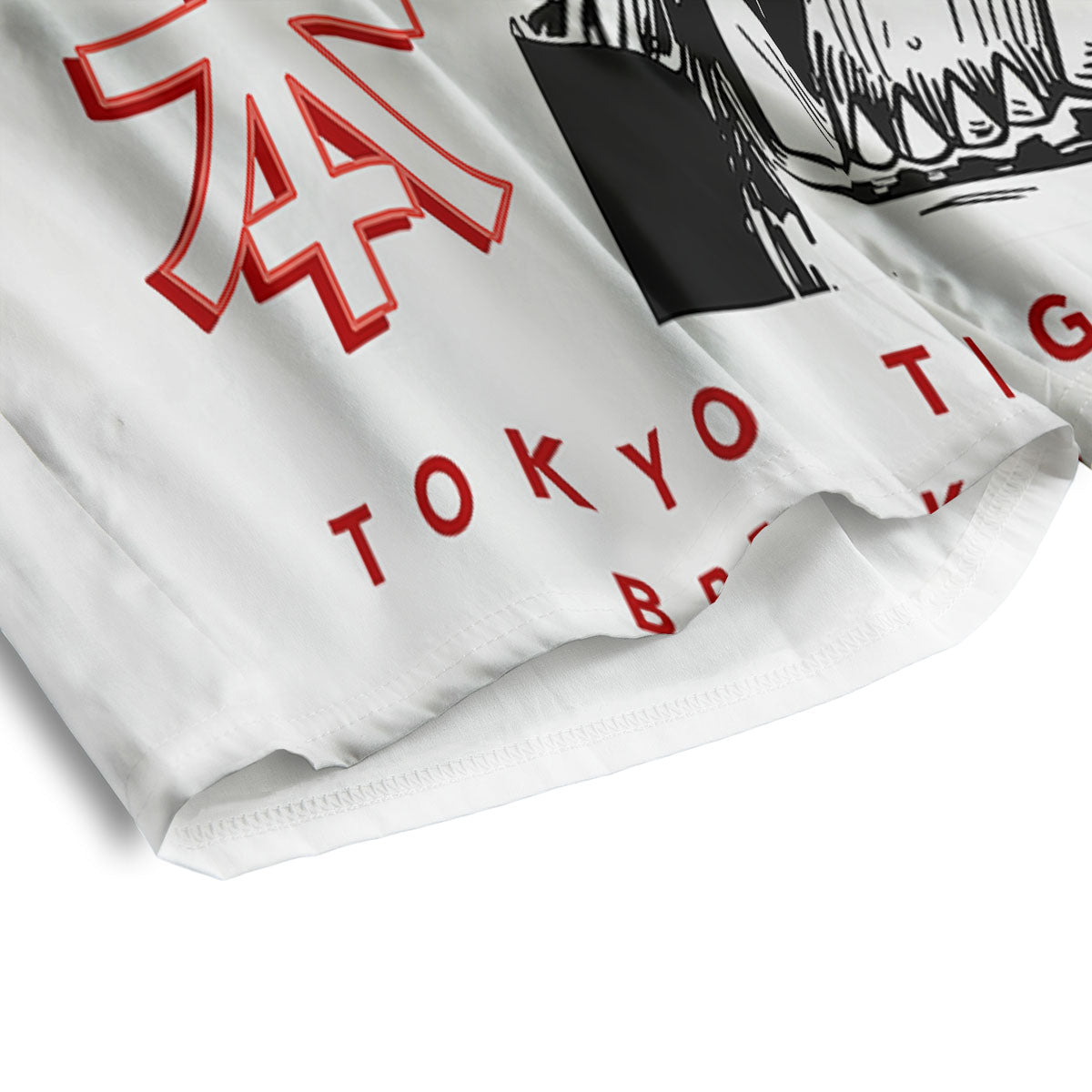Tiger Japanese Style Print Men's Athletic Shorts