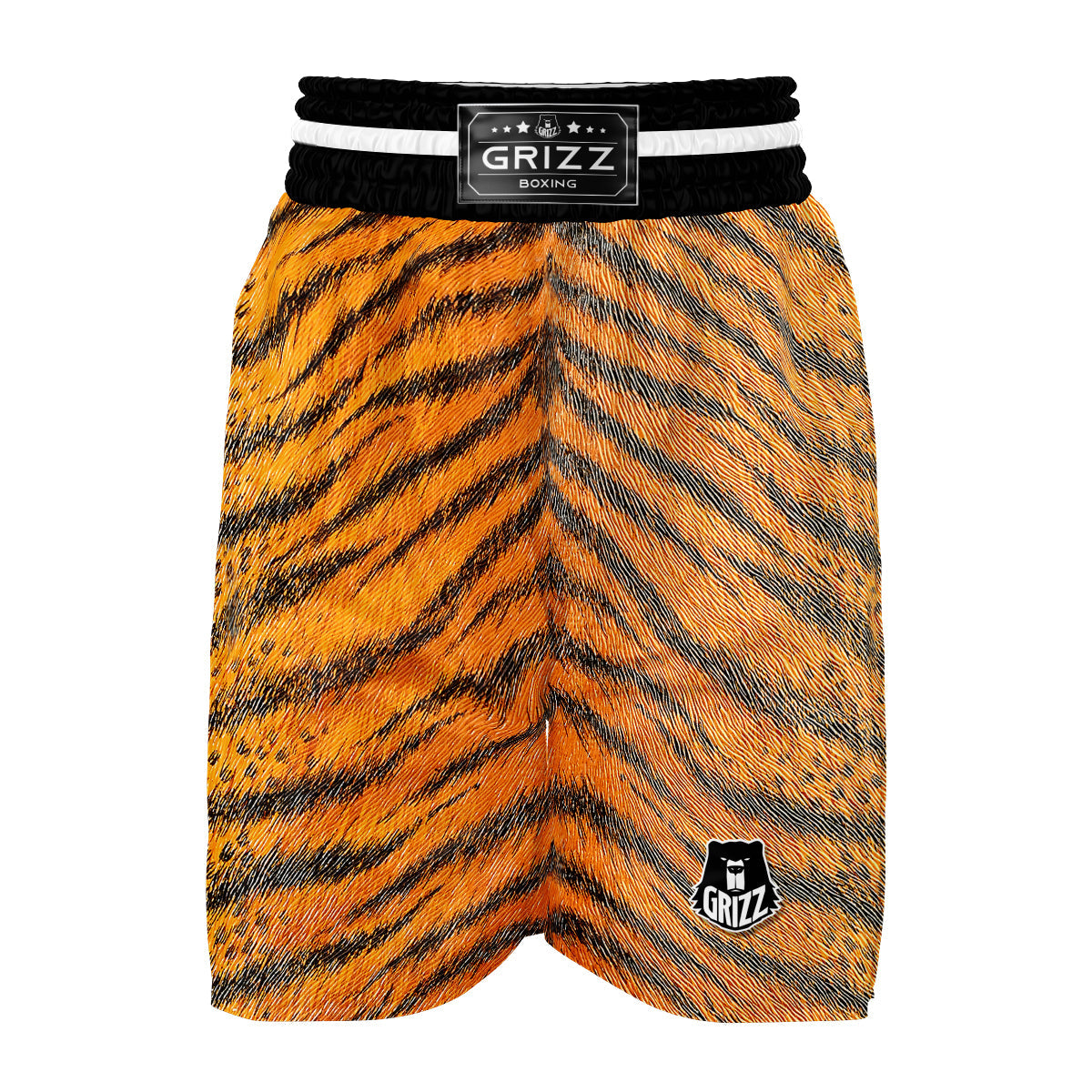 Tiger Skin Print Boxing Shorts-grizzshop