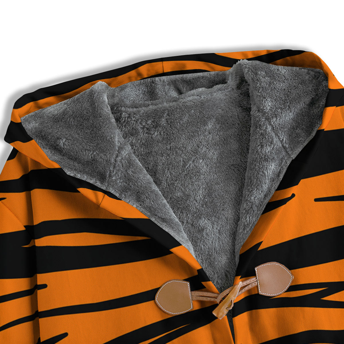 Tiger Stripe Black And Orange Print Men's Windbreaker Jacket-grizzshop