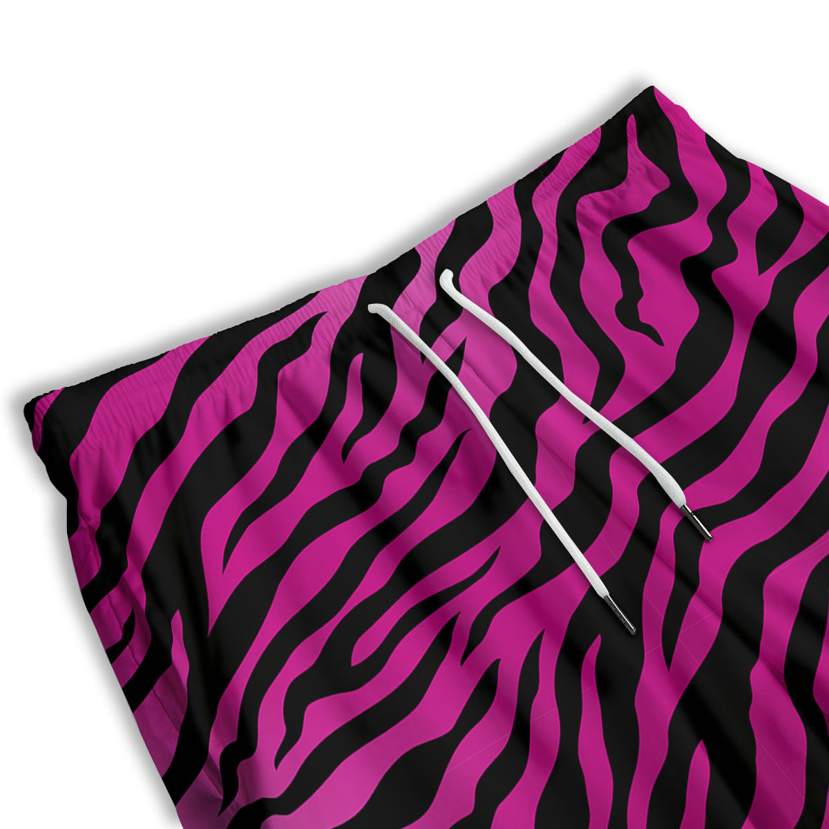 Tiger Stripe Black And Pink Print Men's Athletic Shorts