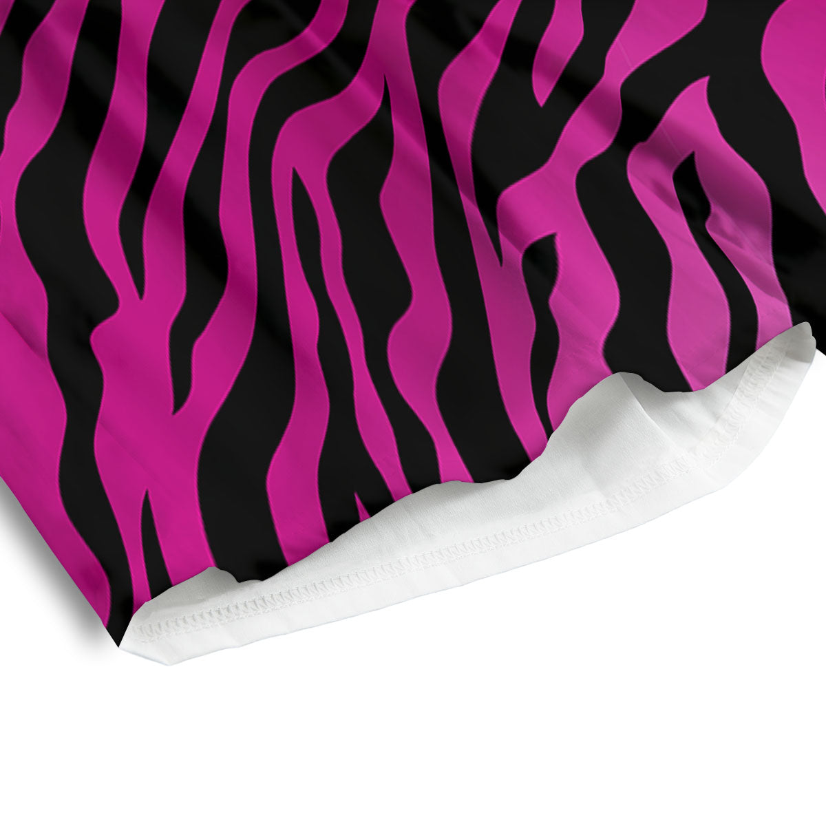 Tiger Stripe Black And Pink Print Men's Athletic Shorts