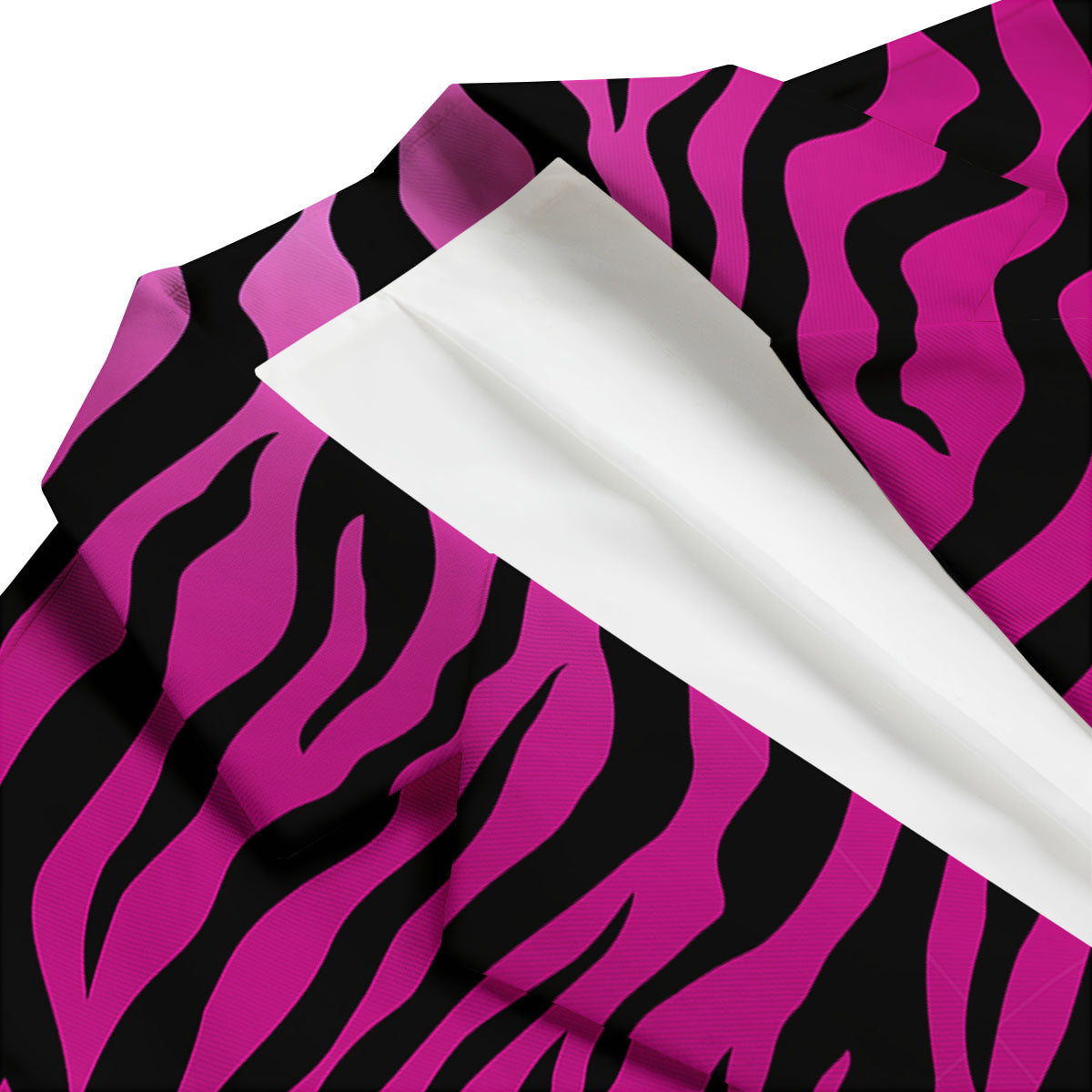 Tiger Stripe Black And Pink Print Men's Blazer-grizzshop
