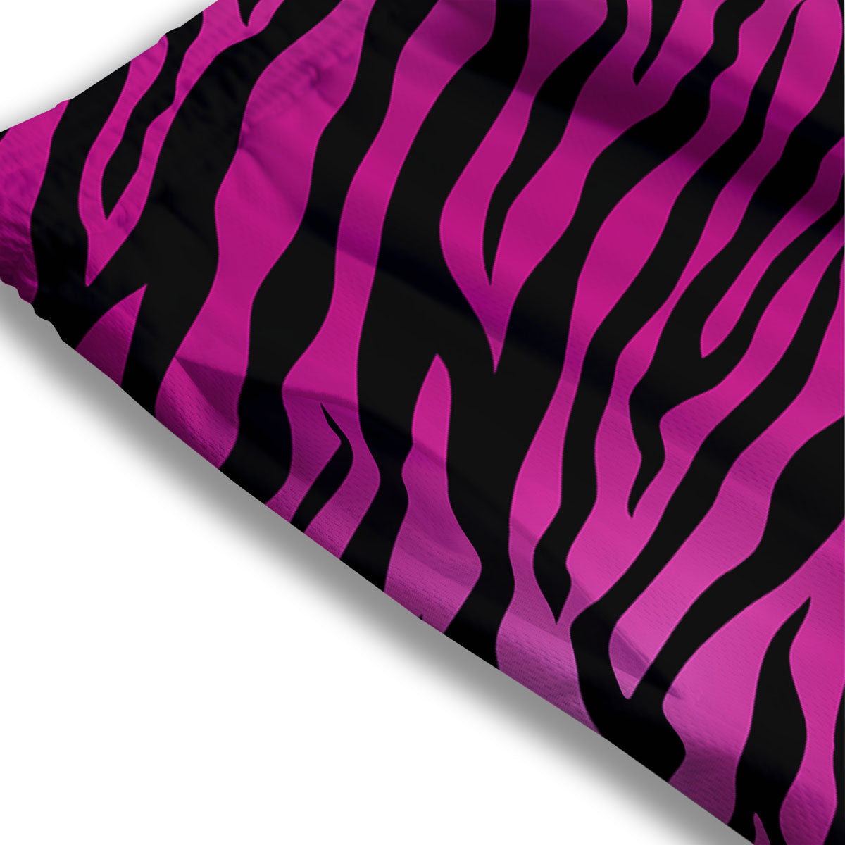Tiger Stripe Black And Pink Print Mesh Shorts