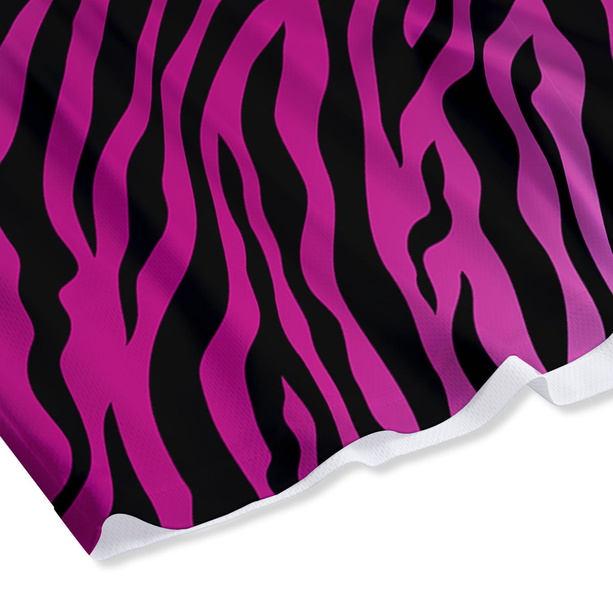 Tiger Stripe Black And Pink Print Mesh Shorts