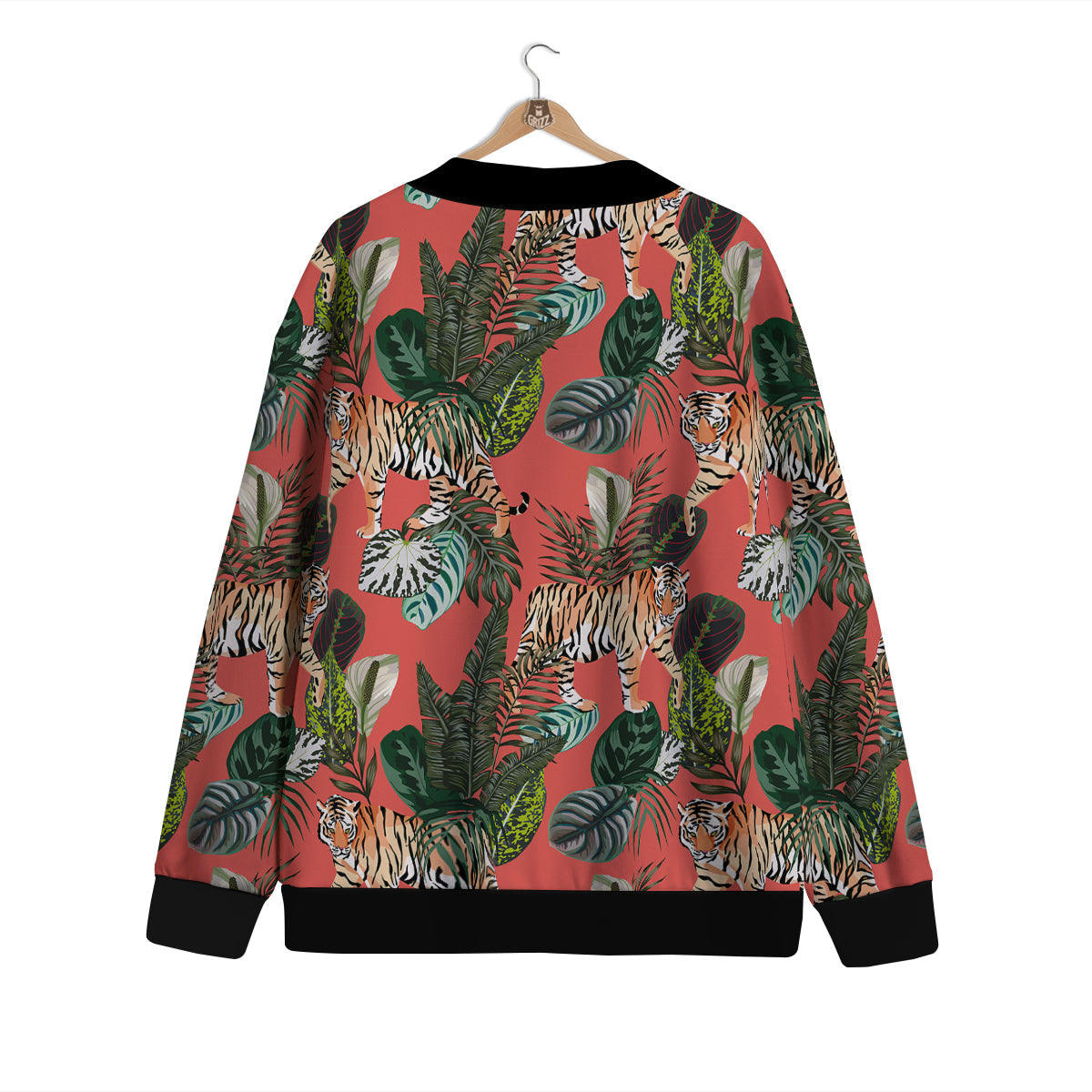 Tiger Tropical Print Pattern Cardigan-grizzshop