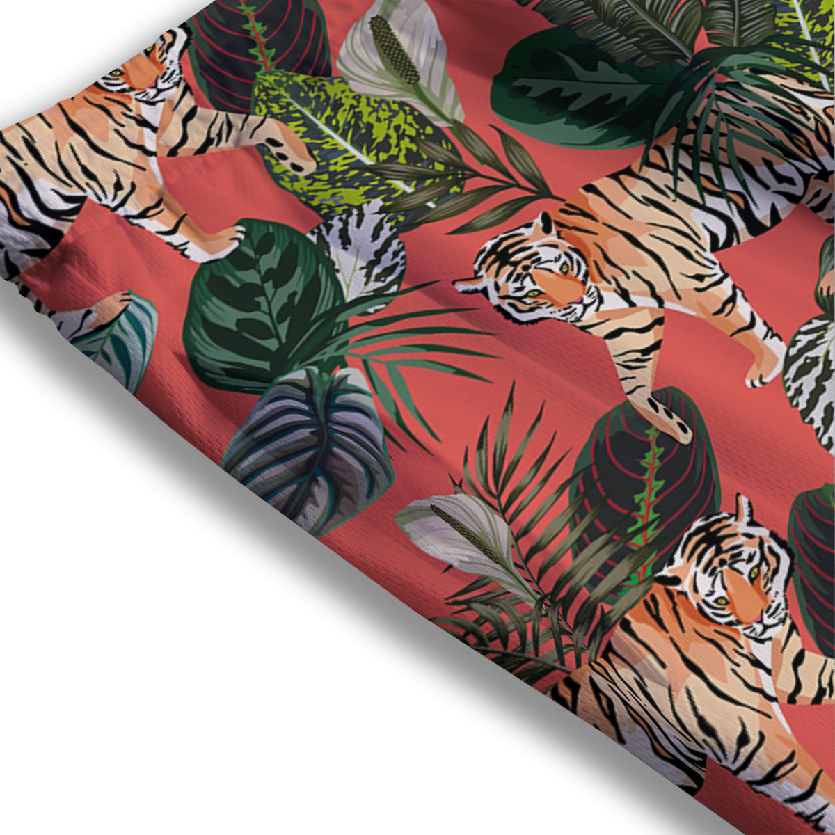Tiger Tropical Print Pattern Mesh Shorts