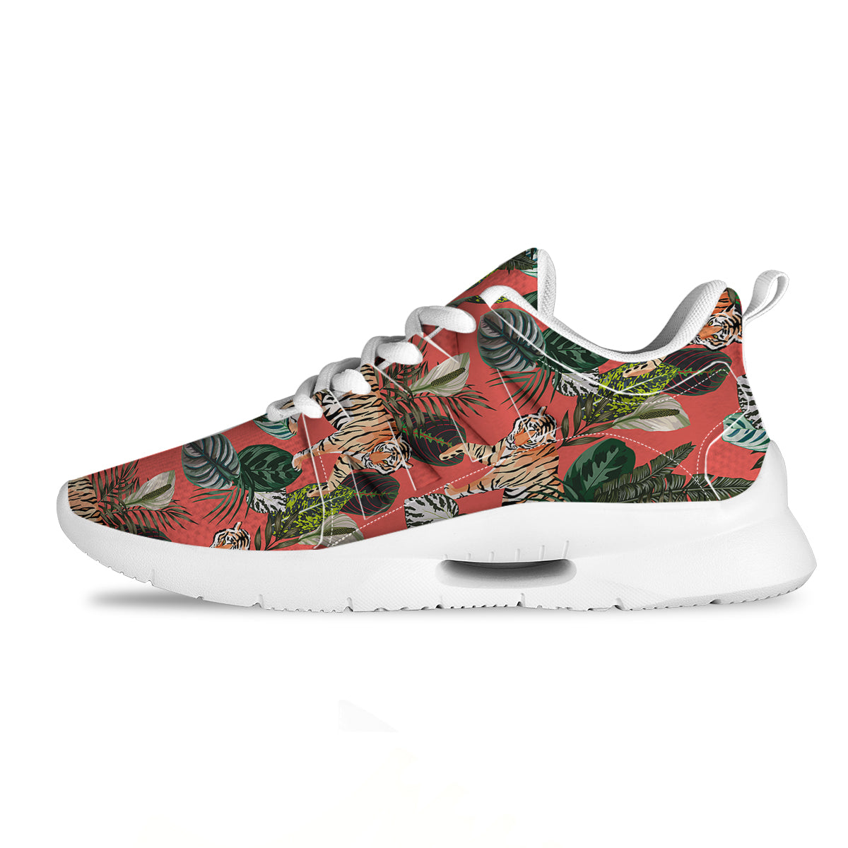 Tiger Tropical Print Pattern Tennis Shoes-grizzshop