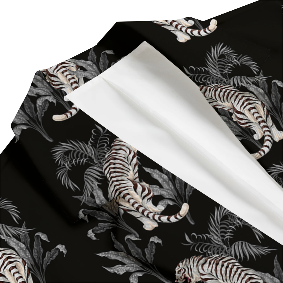 Tiger Tropical Vintage Print Pattern Men's Blazer-grizzshop