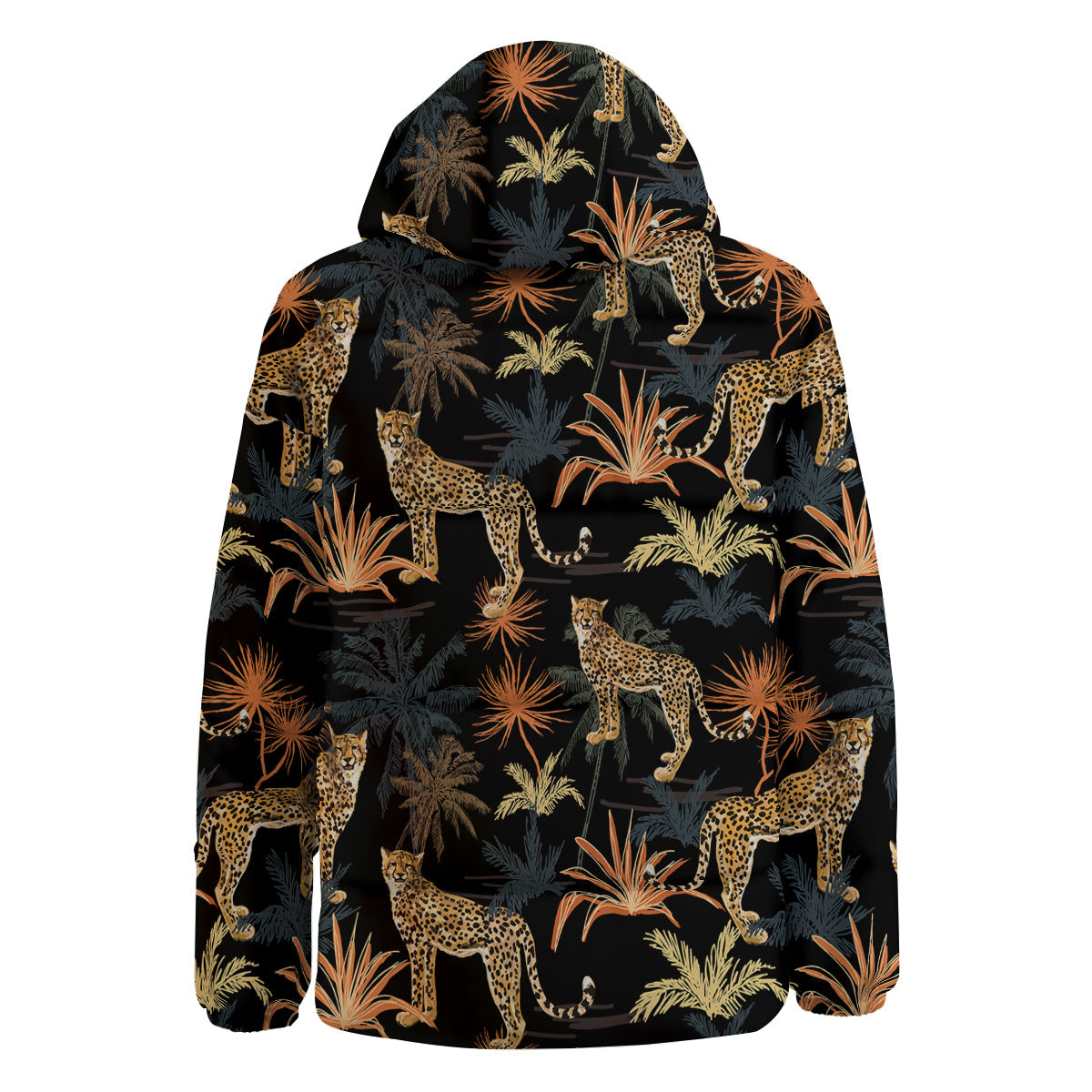 Tiger Watercolor Print Pattern Down Jacket-grizzshop