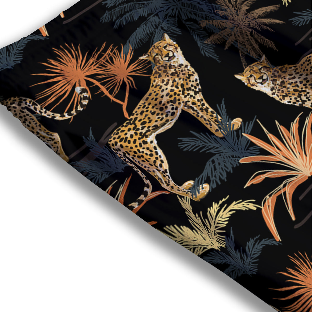 Tiger Watercolor Print Pattern Mesh Shorts