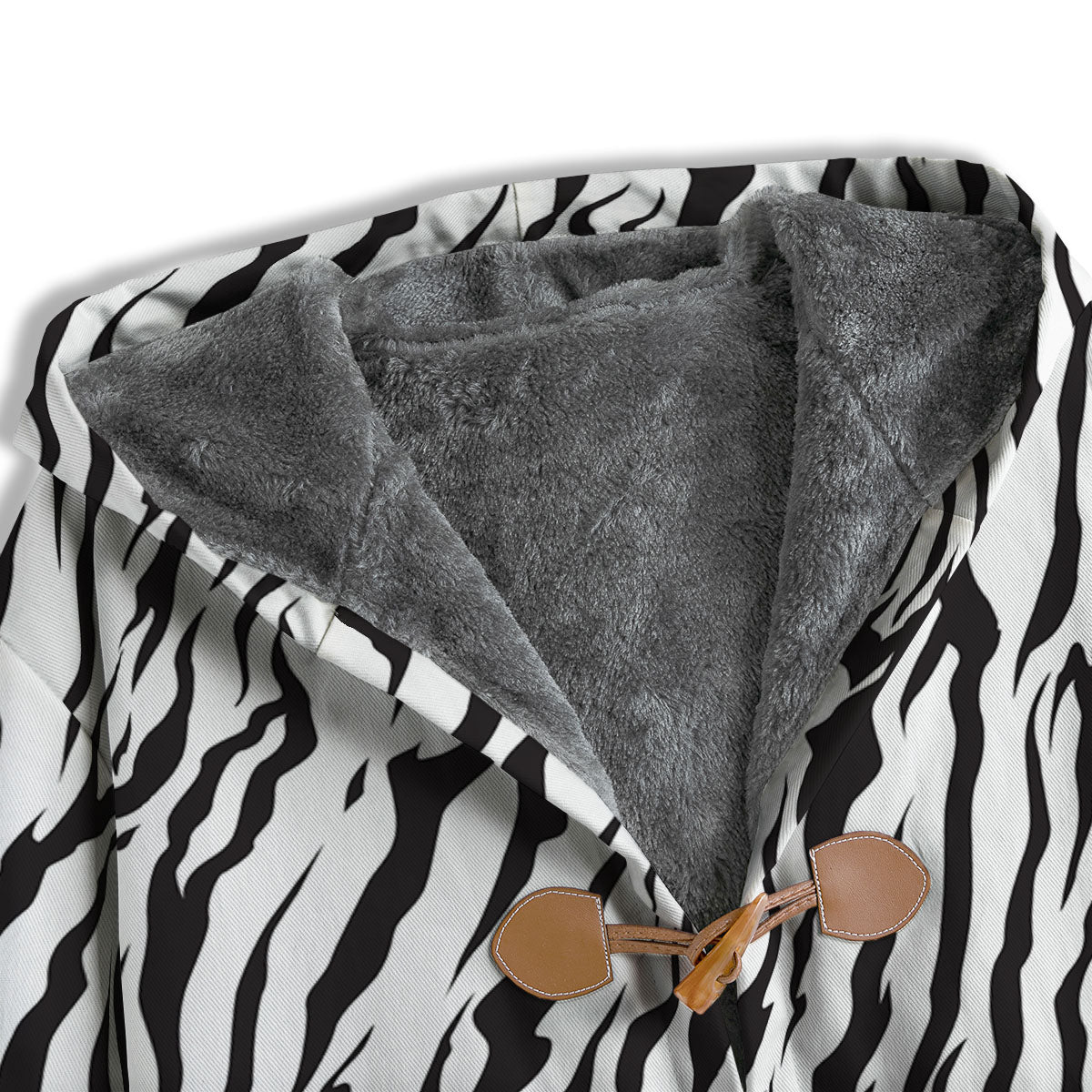 Tiger White And Black Print Pattern Men's Windbreaker Jacket-grizzshop