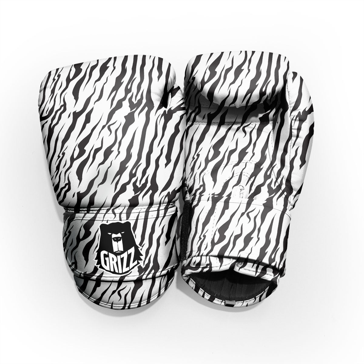 Tiger White And Black Print Pattern Pro Boxing Glove