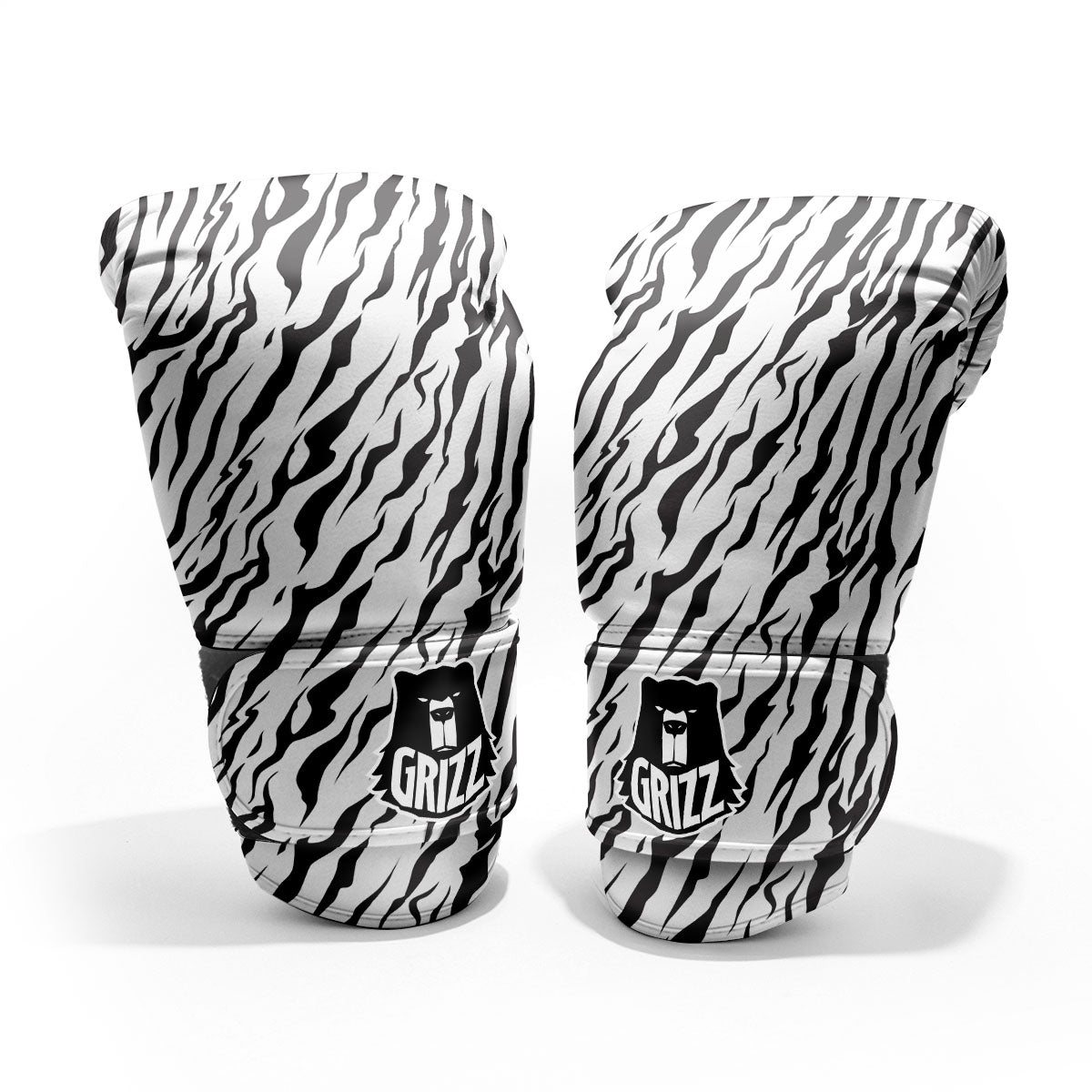 Tiger White And Black Print Pattern Pro Boxing Glove