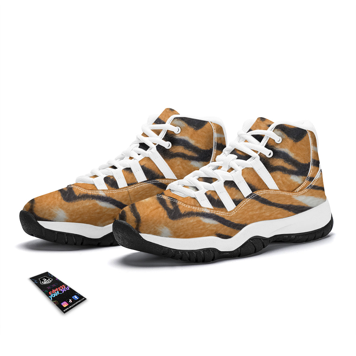 Tiger White Bball Shoes-grizzshop