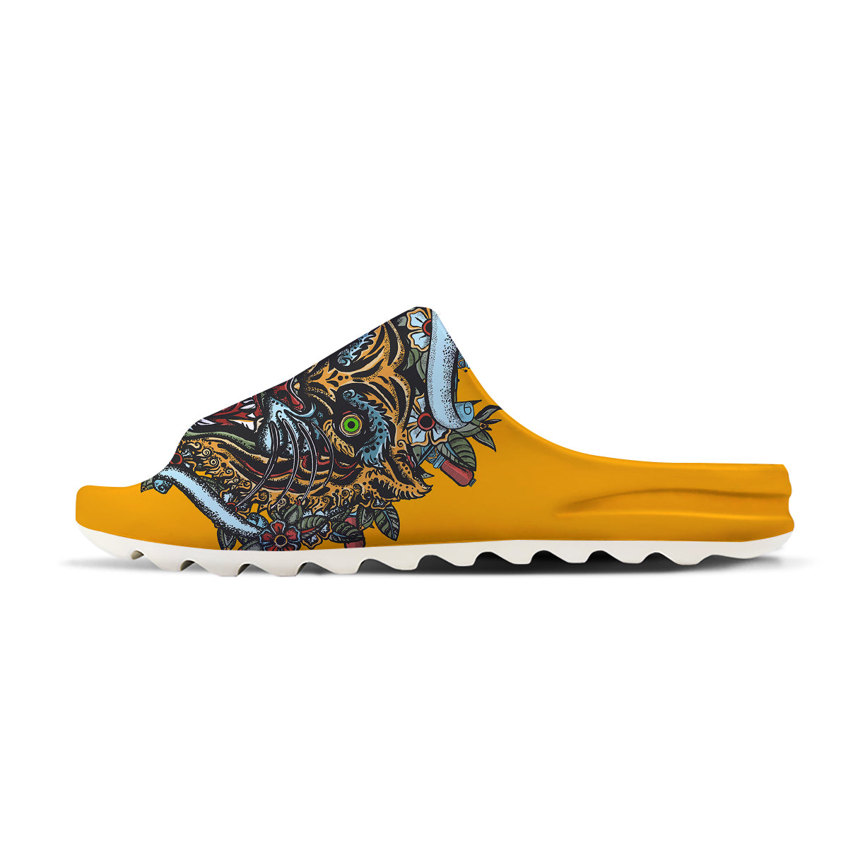 Tiger Head Tattoo Print Sandals-grizzshop