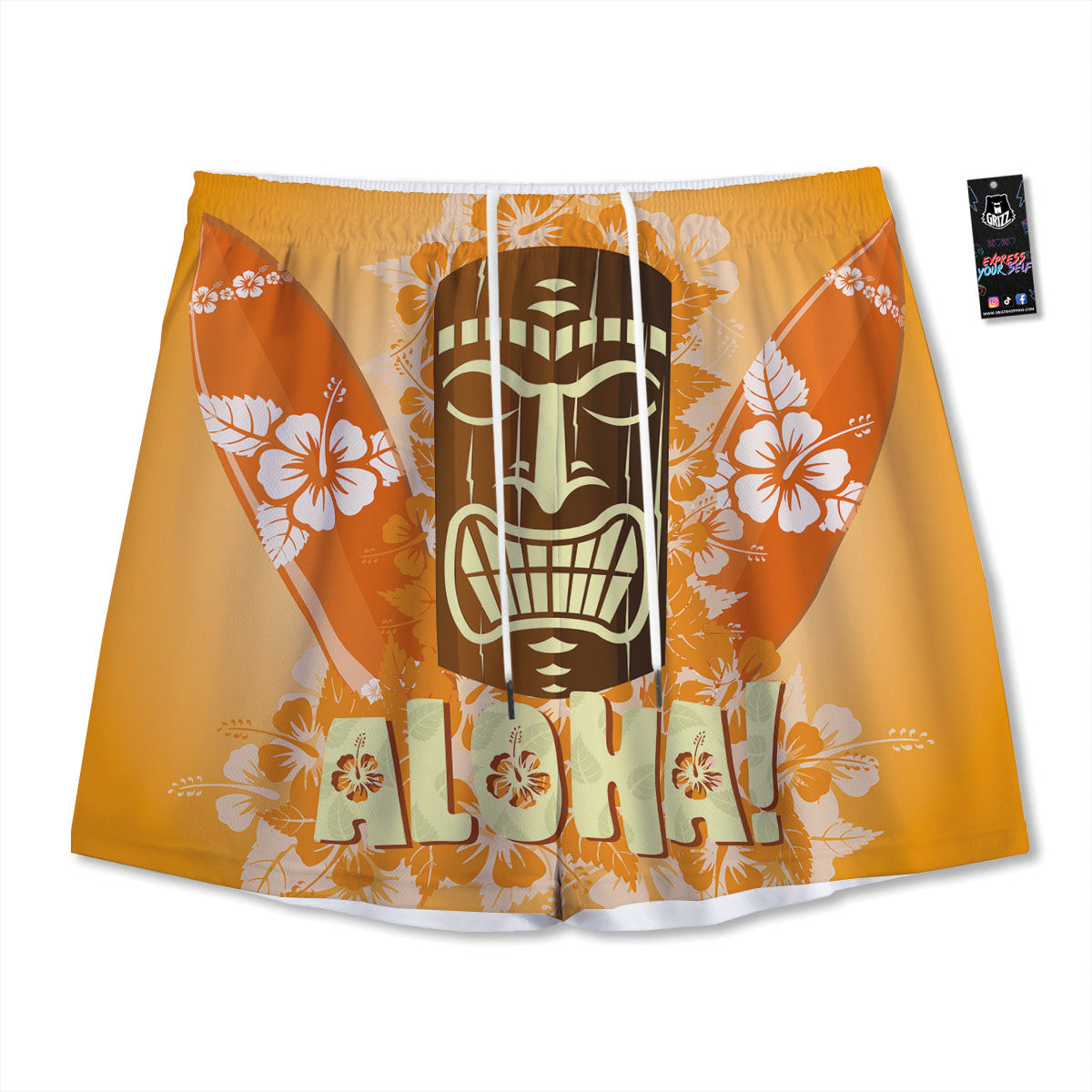 Taurus Cute Cartoon Print Pattern Mesh Shorts