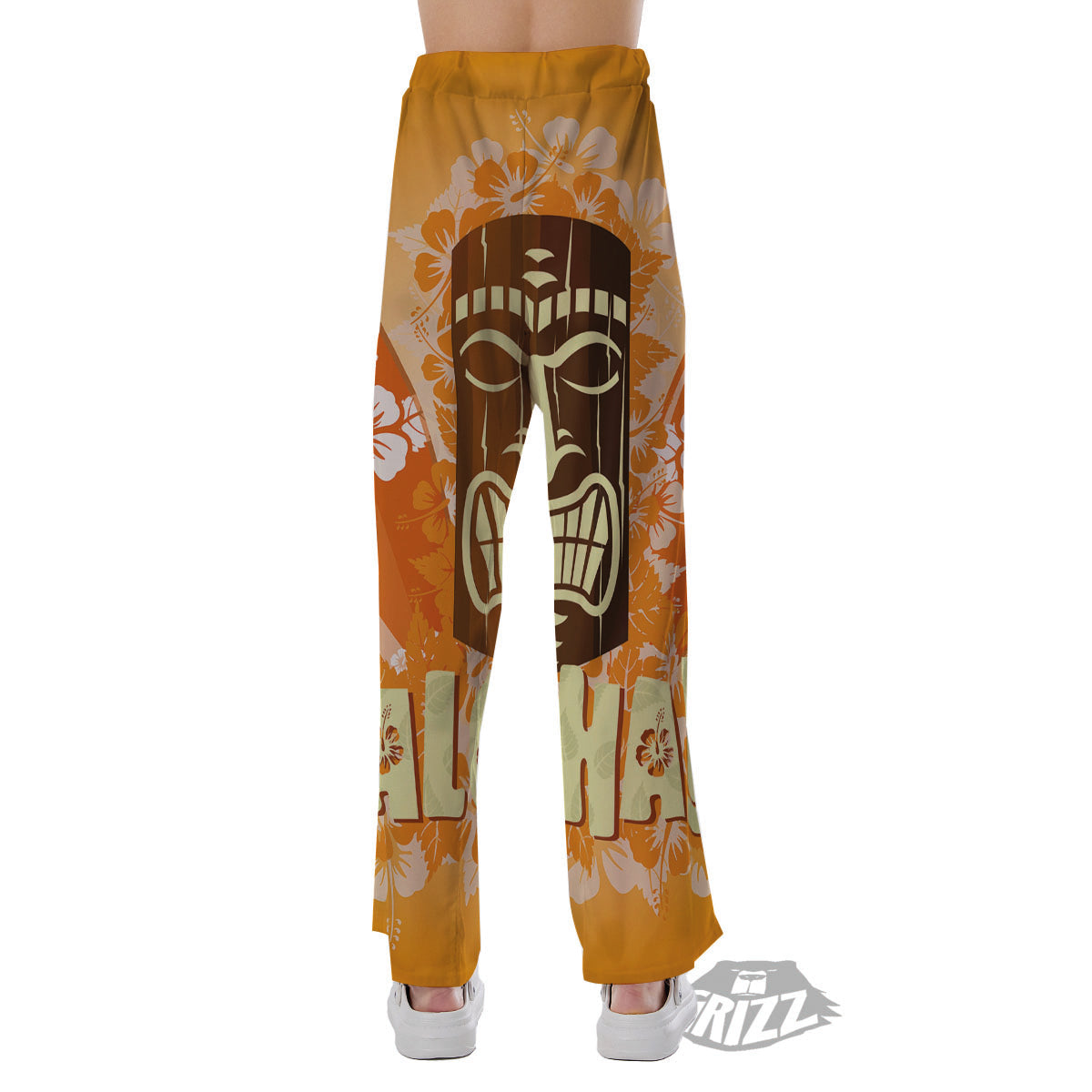 Tiki Aloha Print Pajama Pants-grizzshop