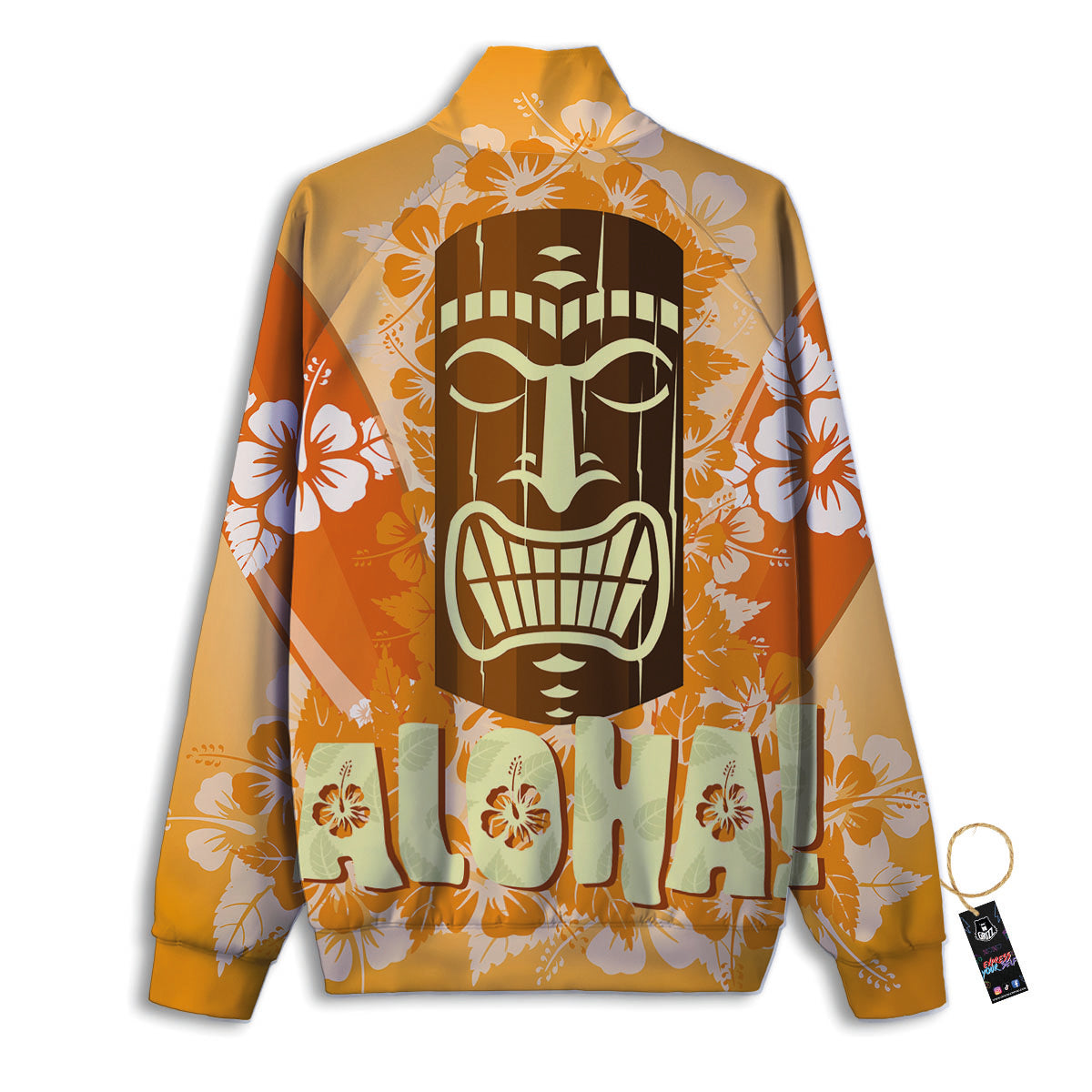 Tiki Aloha Print Track Jacket-grizzshop