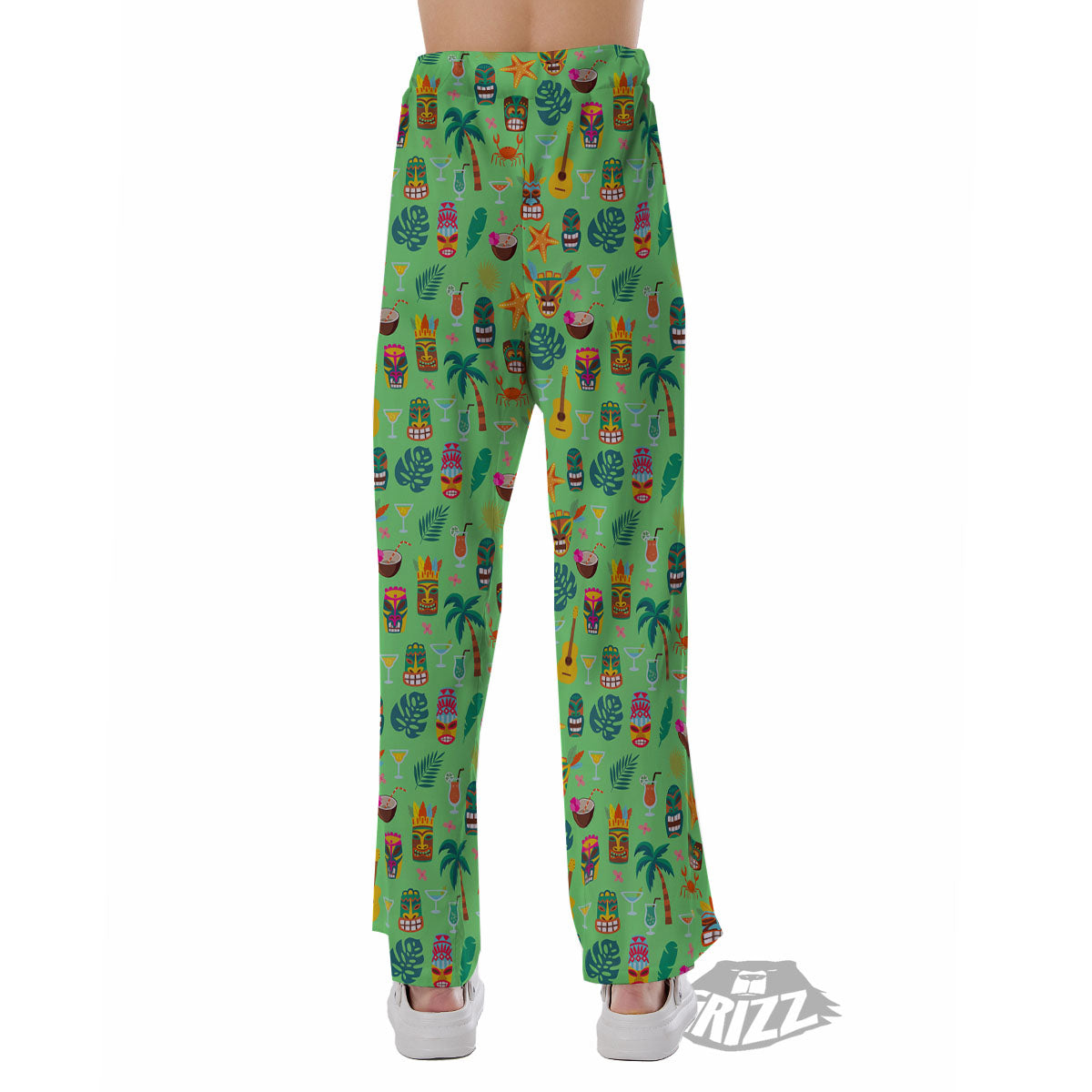 Tiki Colorful Print Pattern Pajama Pants-grizzshop