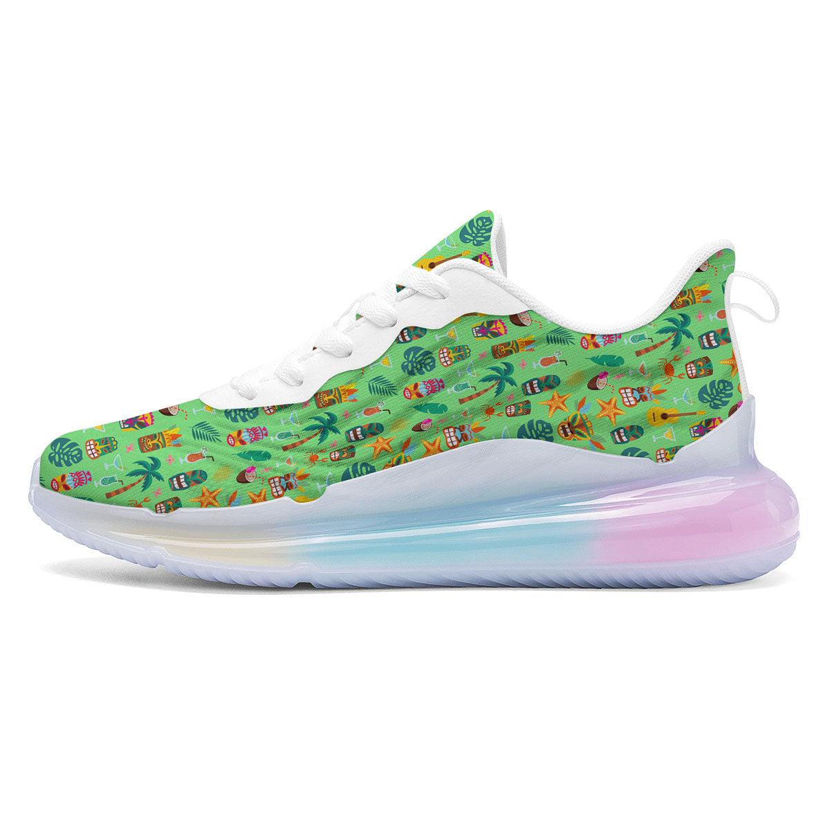 Tiki Colorful Print Pattern Running Sneakers-grizzshop