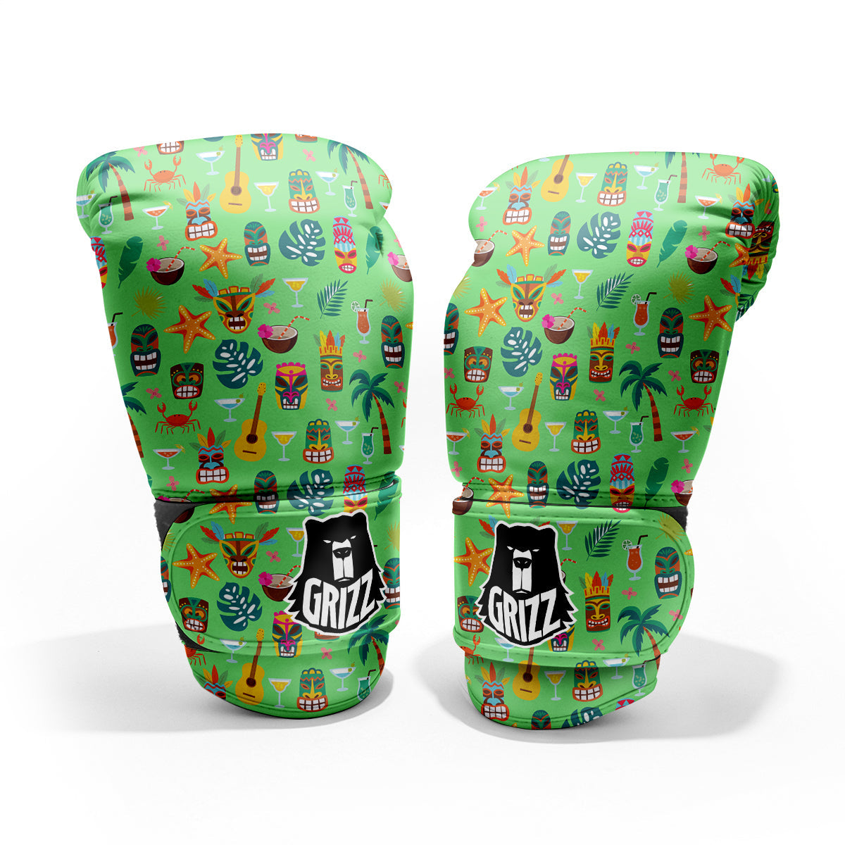 Tiki Colorful Print Pattern Pro Boxing Glove