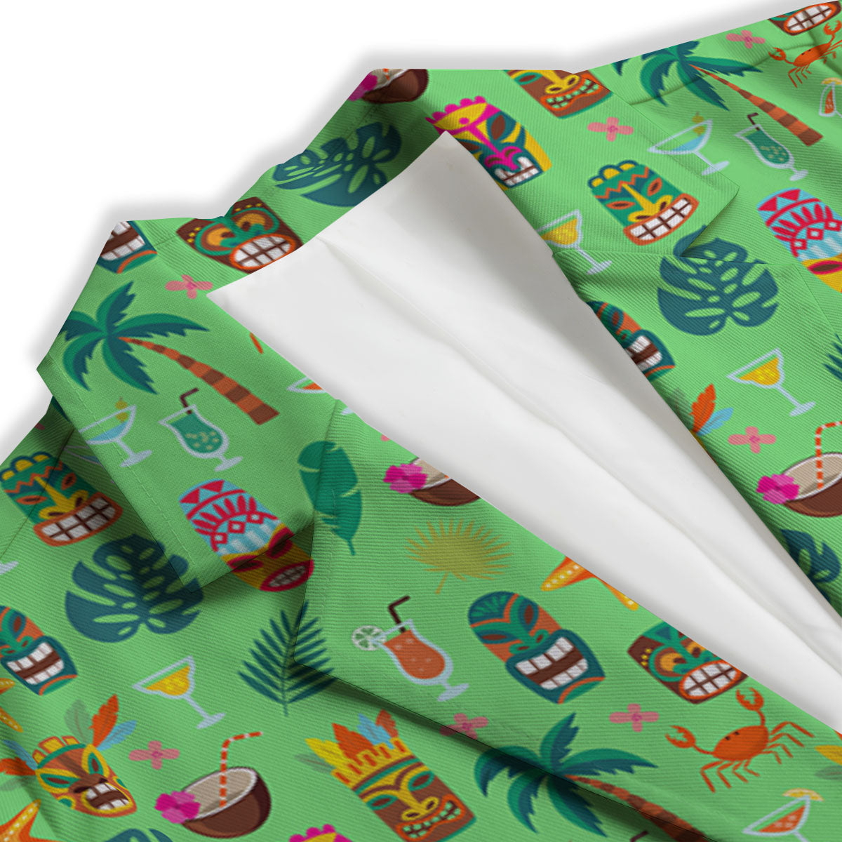 Tiki Colorful Print Pattern Women's Blazer-grizzshop