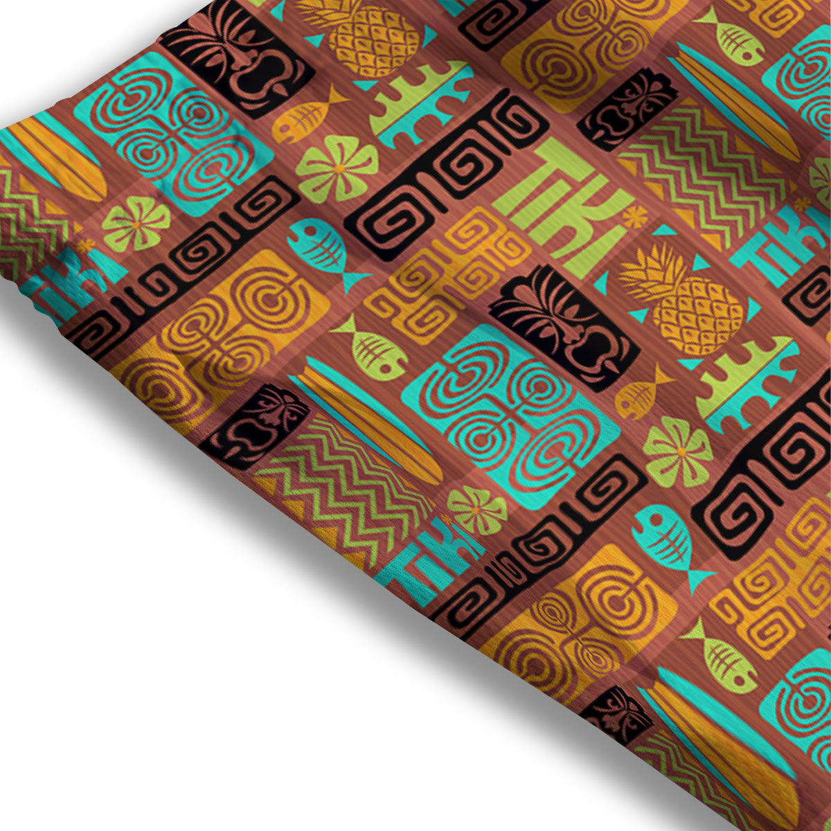 Tiki Ethnic Print Pattern Mesh Shorts