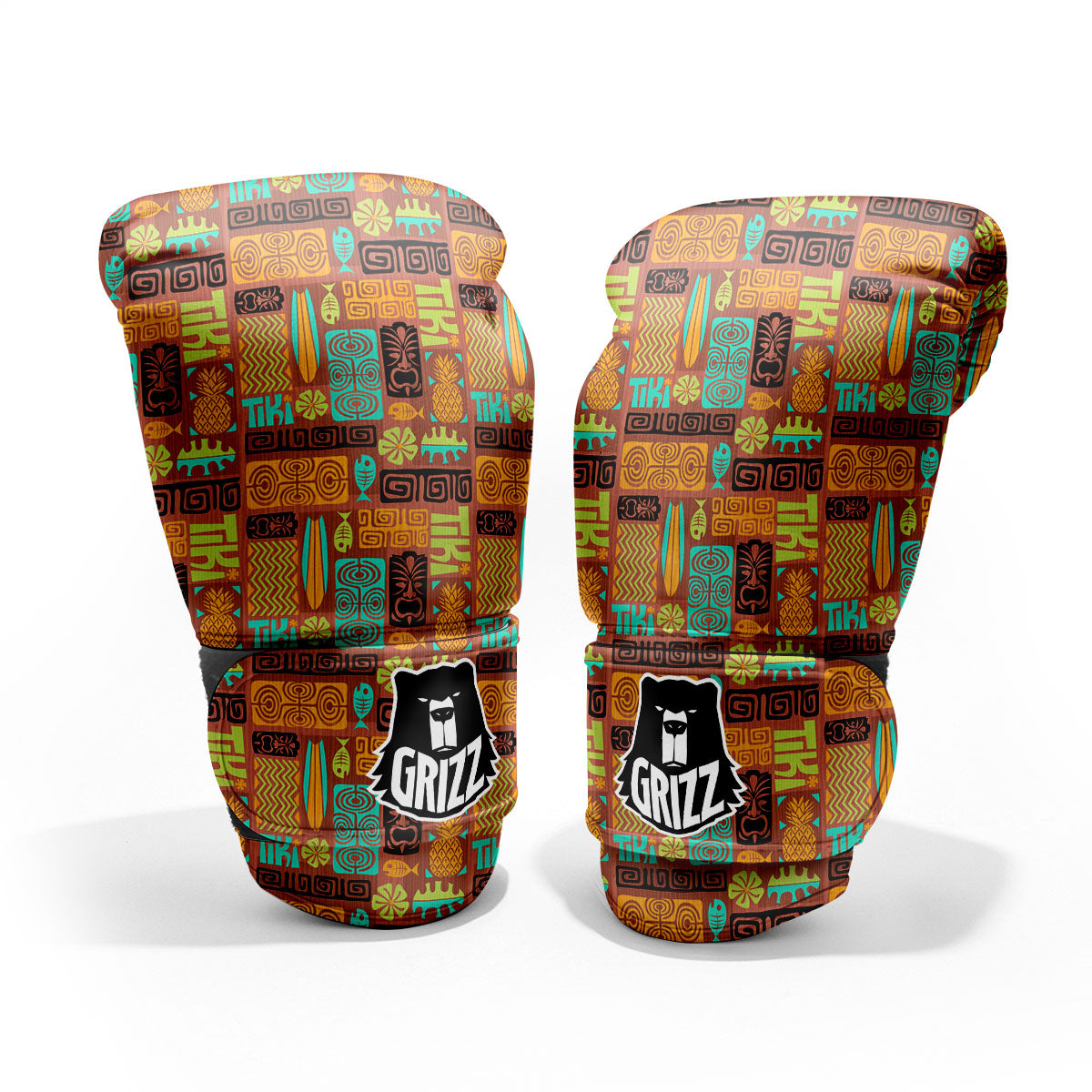 Tiki Ethnic Print Pattern Pro Boxing Glove
