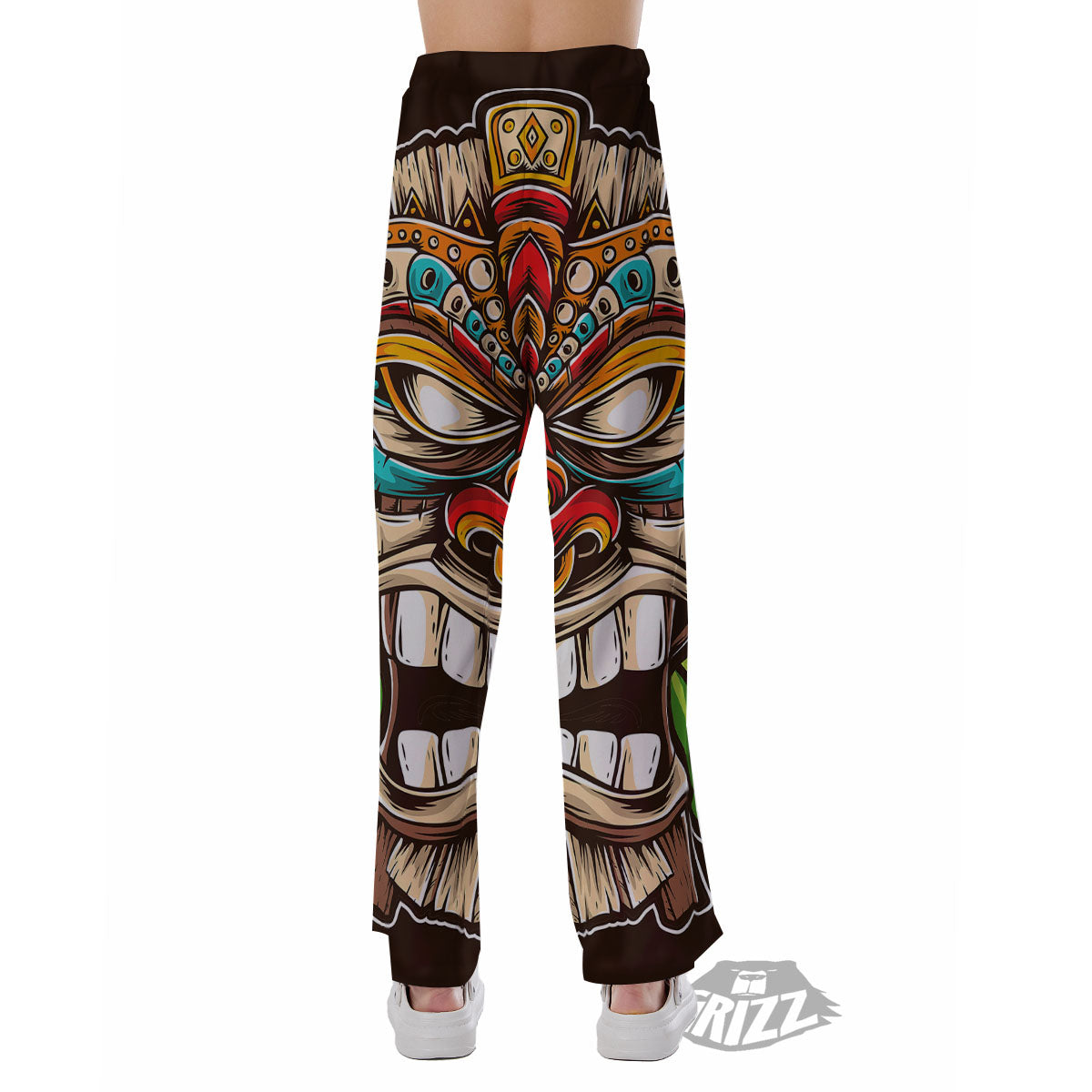 Tiki Hawaiian Print Pajama Pants-grizzshop