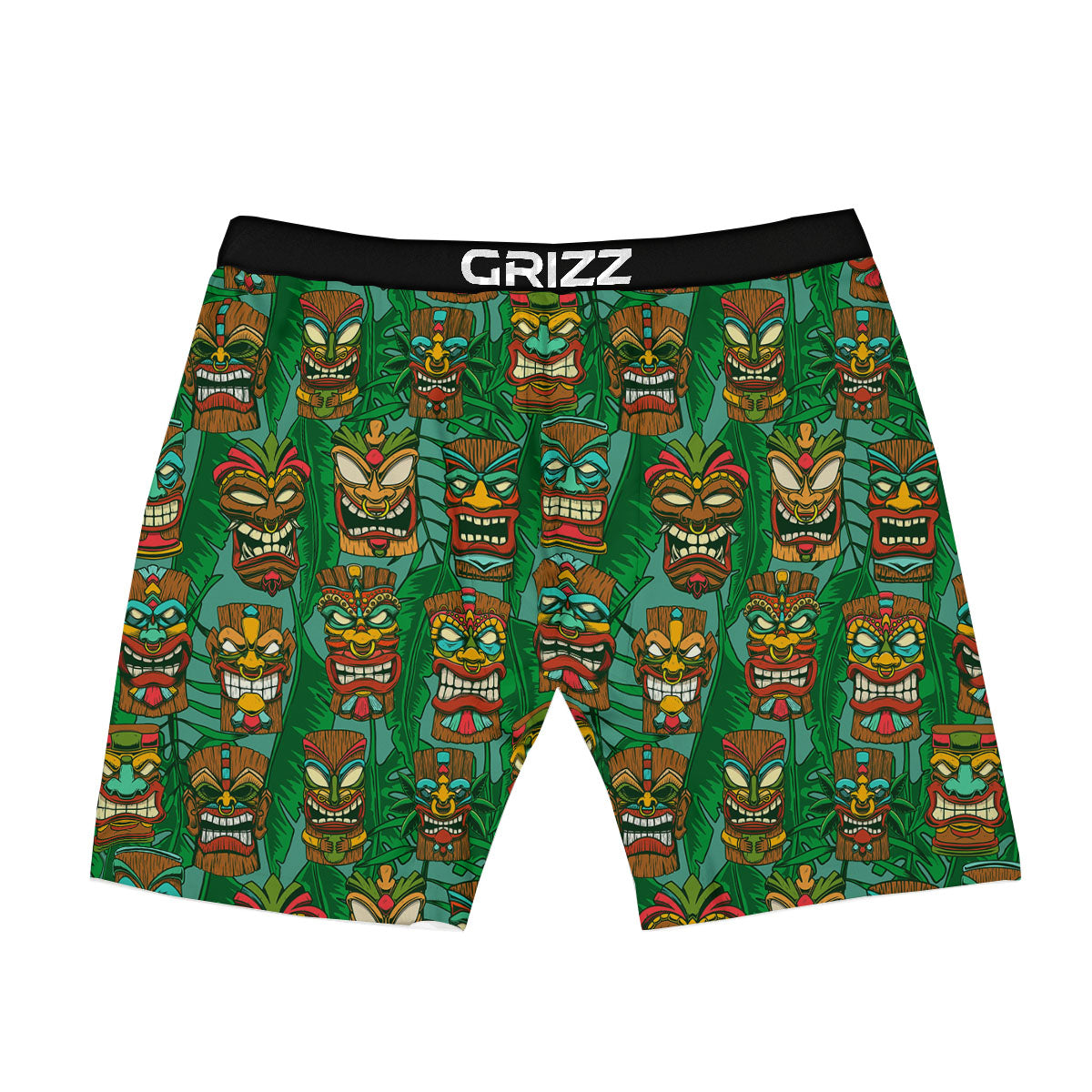 Tiki Hawaiian Print Pattern Boxer Briefs-grizzshop