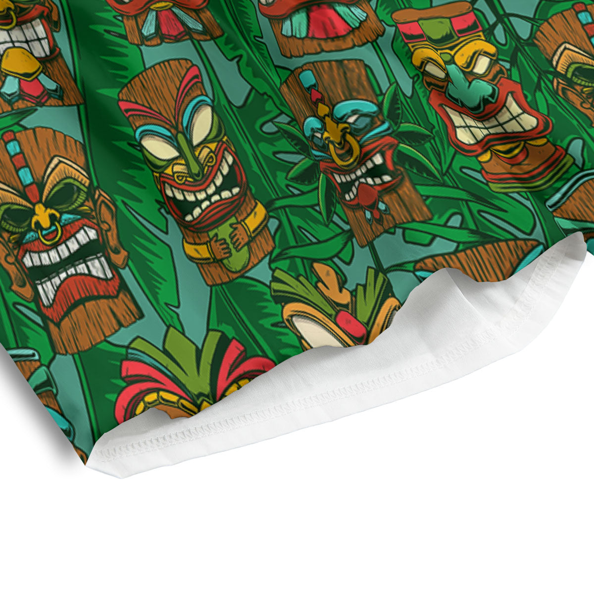 Tiki Hawaiian Print Pattern Men's Athletic Shorts