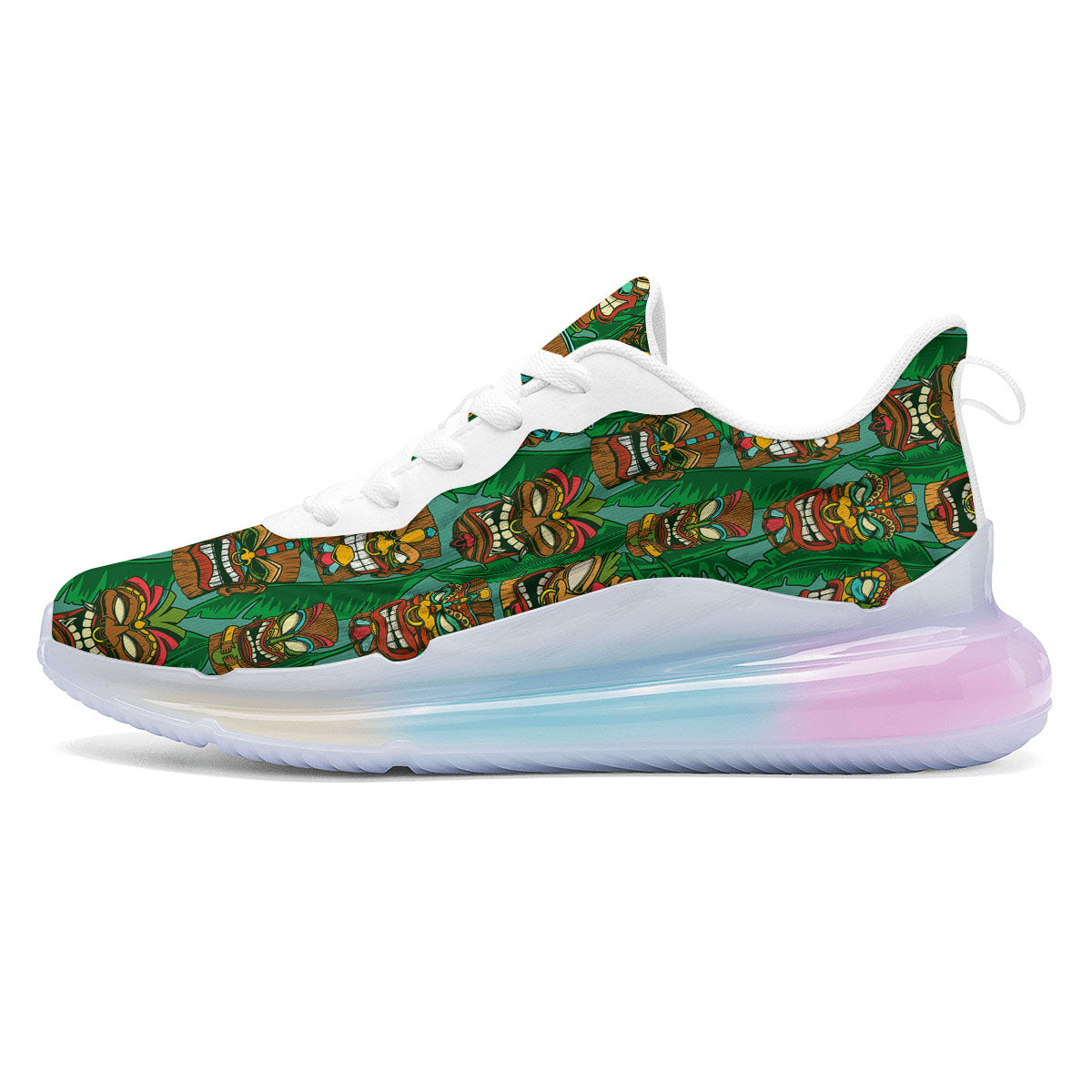 Tiki Hawaiian Print Pattern Running Sneakers-grizzshop