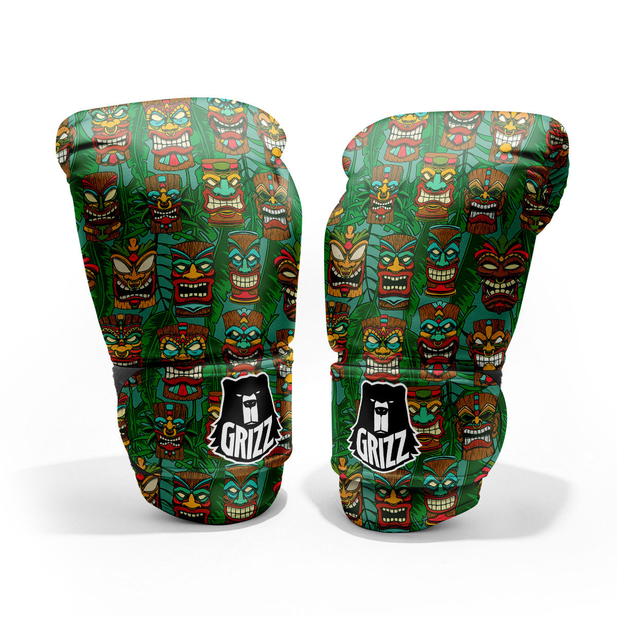 Tiki Hawaiian Print Pattern Pro Boxing Glove