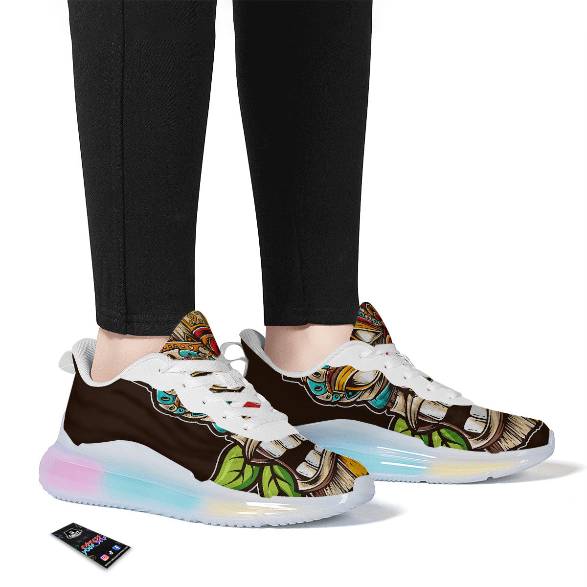 Tiki Hawaiian Print Running Sneakers-grizzshop