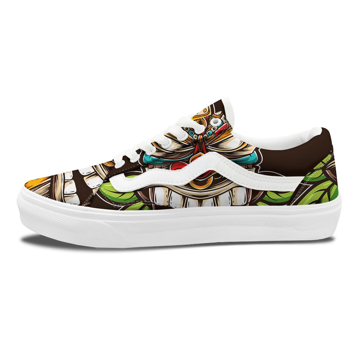 Tiki Hawaiian Print Skate Shoes-grizzshop