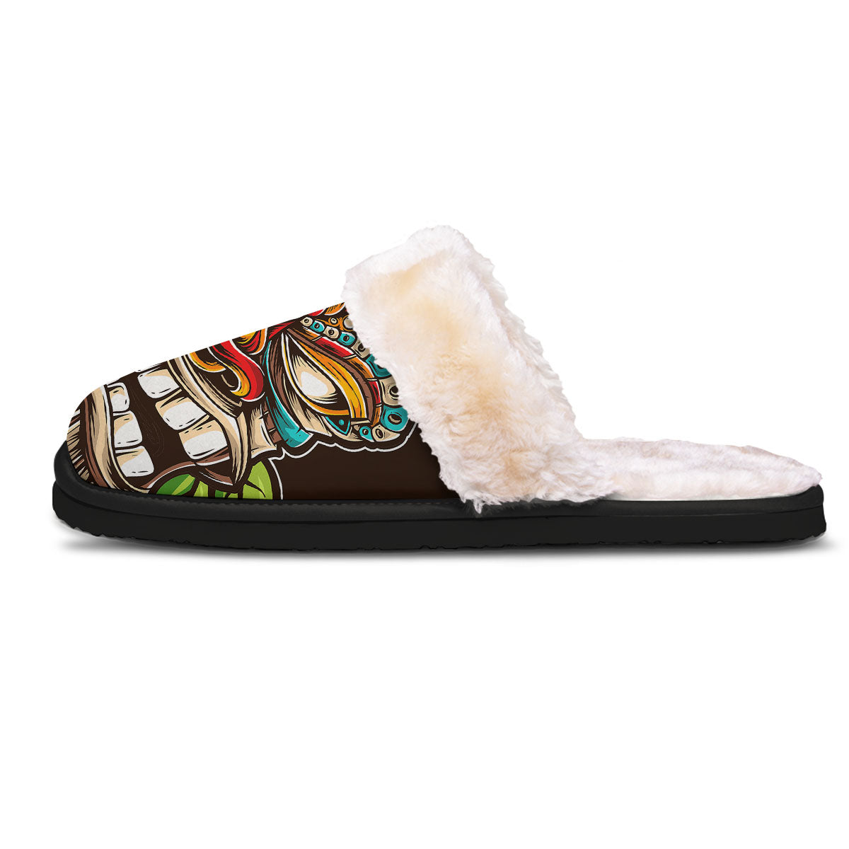 Tiki Hawaiian Print Slippers-grizzshop