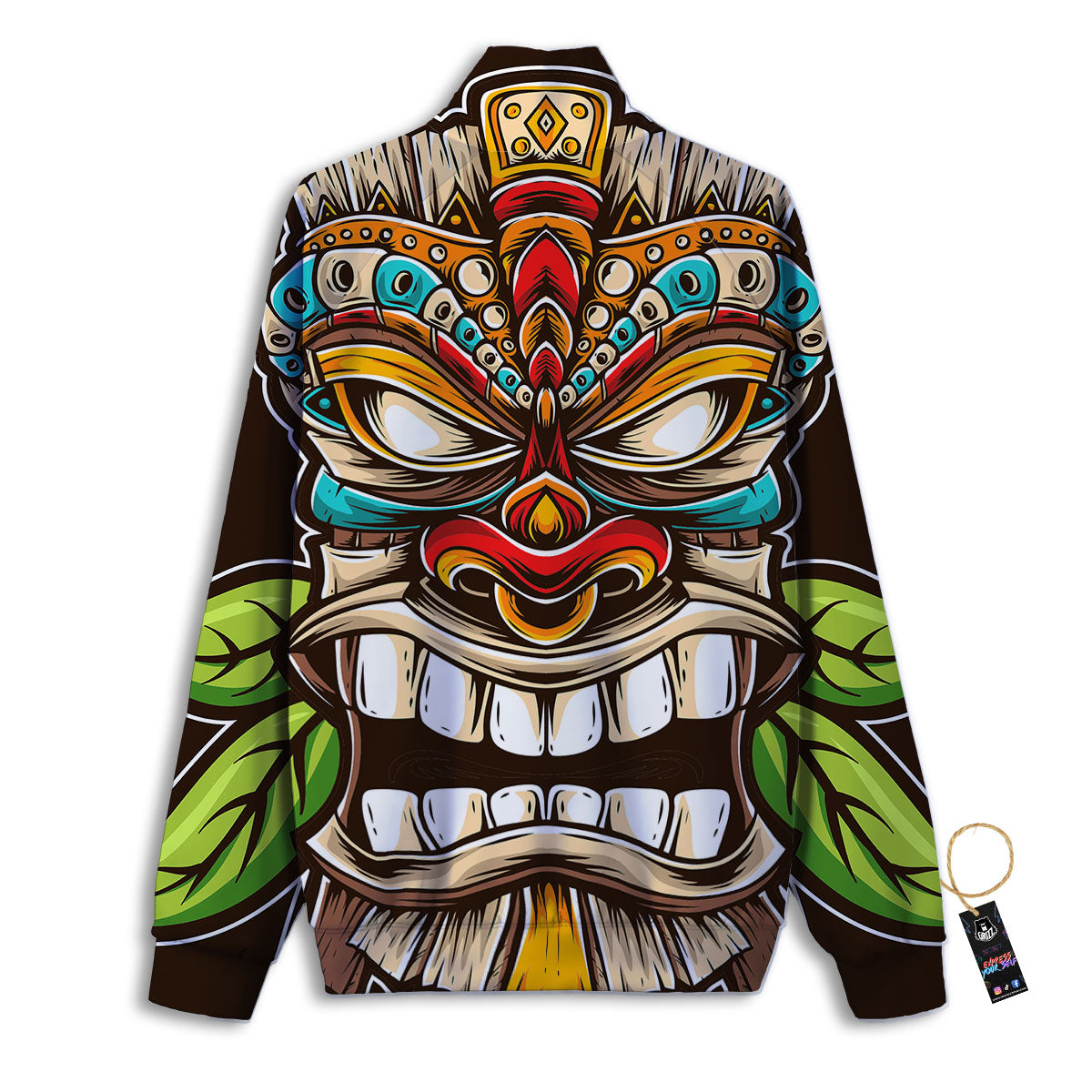 Tiki Hawaiian Print Track Jacket-grizzshop